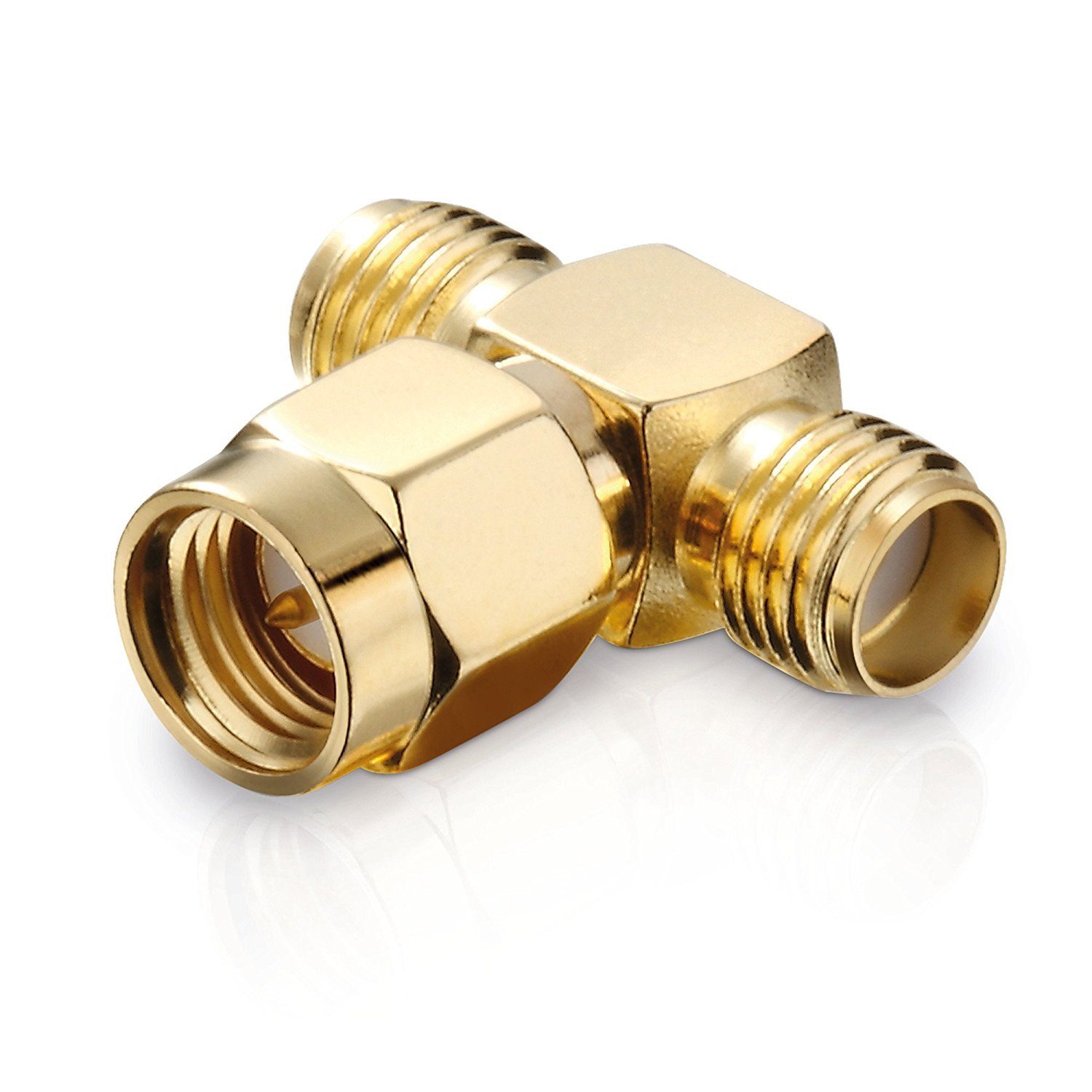 adaptare adaptare 60379 Verteiler (T-Stück) SMA-Stecker auf 2x SMA-Buchse SAT-Kabel