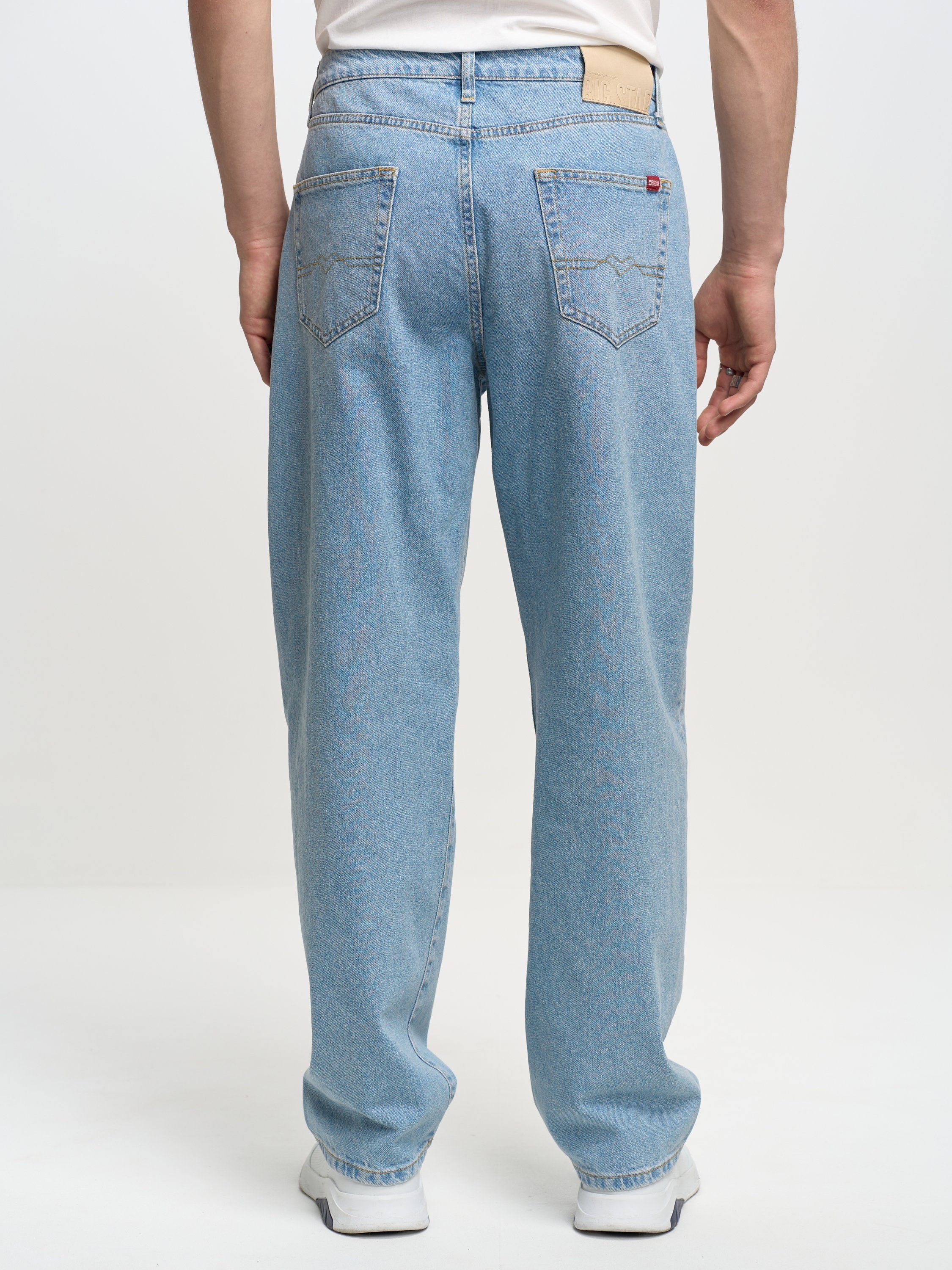 (1-tlg) BIG ISAAC STAR Loose-fit-Jeans hellblau