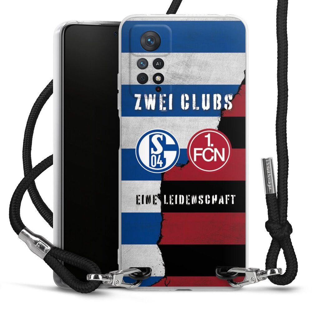 DeinDesign Handyhülle FC Schalke 04 1. FC Nürnberg Freundschaft, Xiaomi Redmi Note 11 Pro 5G Handykette Hülle mit Band Cover mit Kette