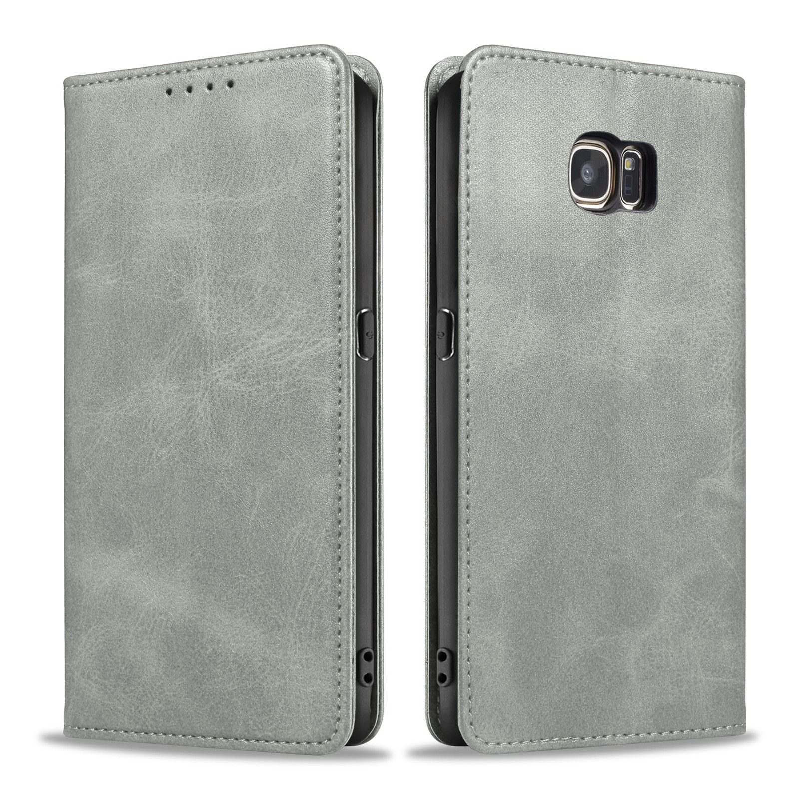 Tec-Expert Handyhülle Tasche Hülle für Samsung Galaxy S7 edge 5.5 Zoll, 5.5", Cover Klapphülle Case mit Kartenfach Fliphülle aufstellbar