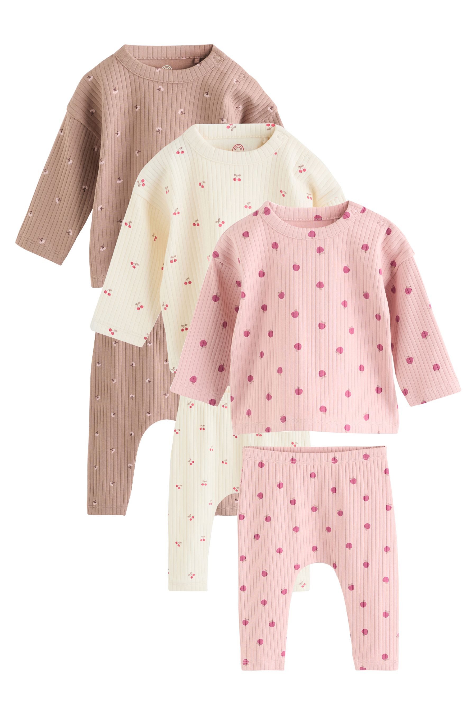 Pink/ Cream/ Brown Print