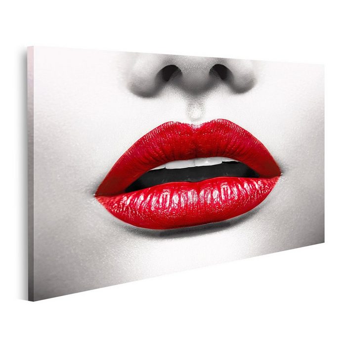 islandburner Leinwandbild Bild auf Leinwand Sexy Lippen Konzeptuell Wandbild Poster Kunstdruck B