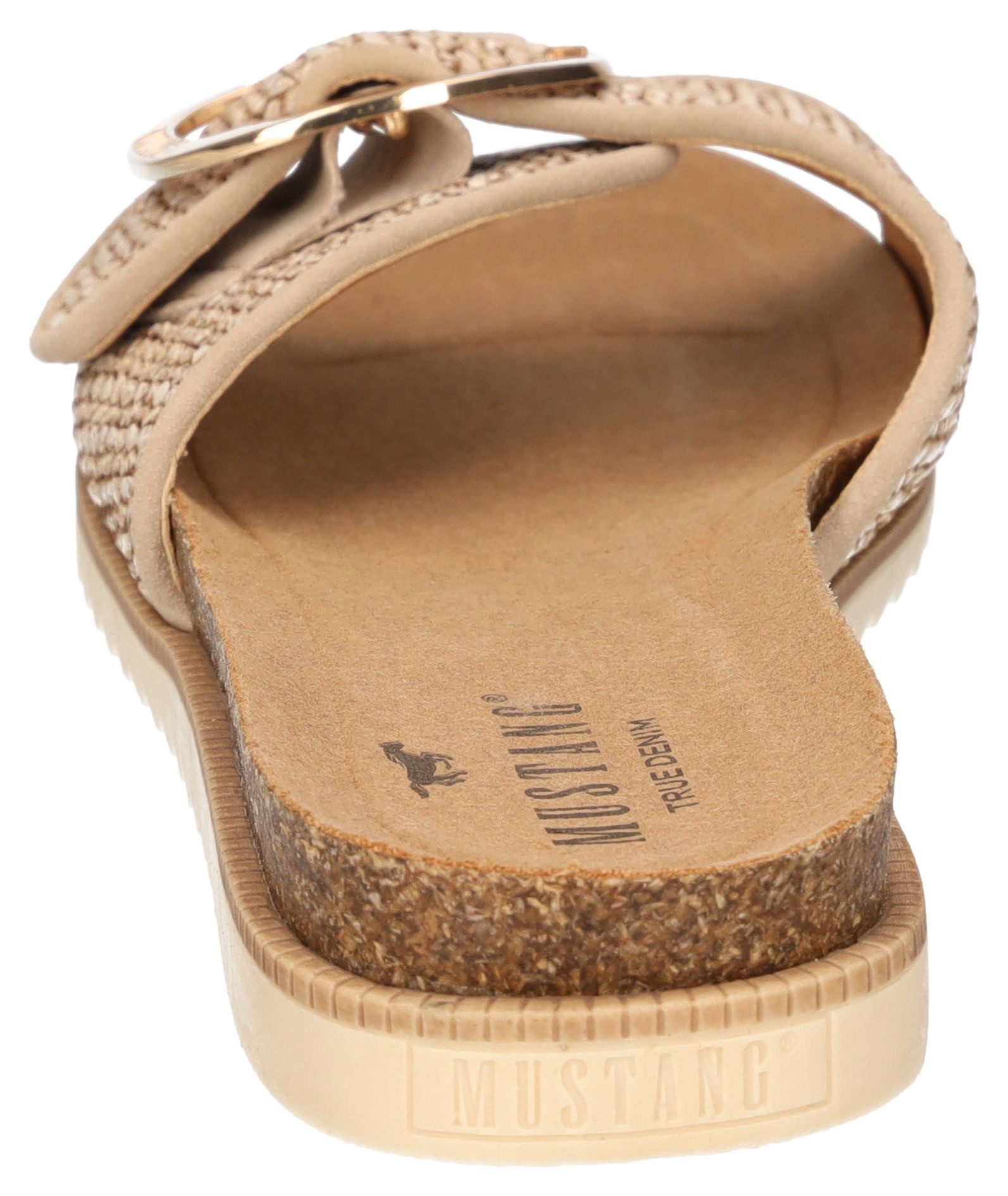 Mustang Shoes Pantolette, Flats, Sommerschuh, Sandale in Flechtoptik günstig online kaufen