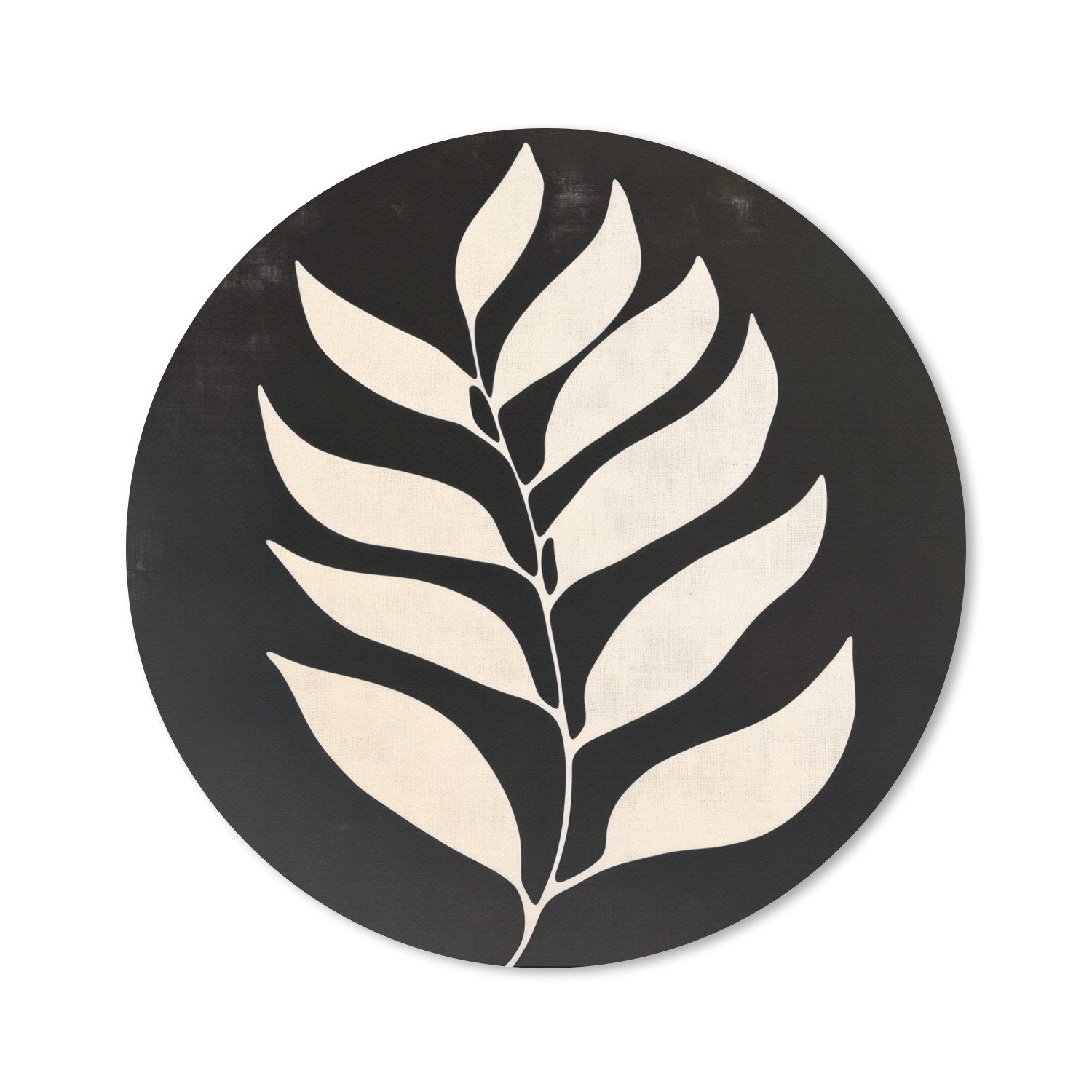 MuchoWow Mauspad Klinge - Weiß - Minimalistisch (1-St), Mousepad mit Rutschfester Unterseite, Gaming, Rund, 30x30 cm