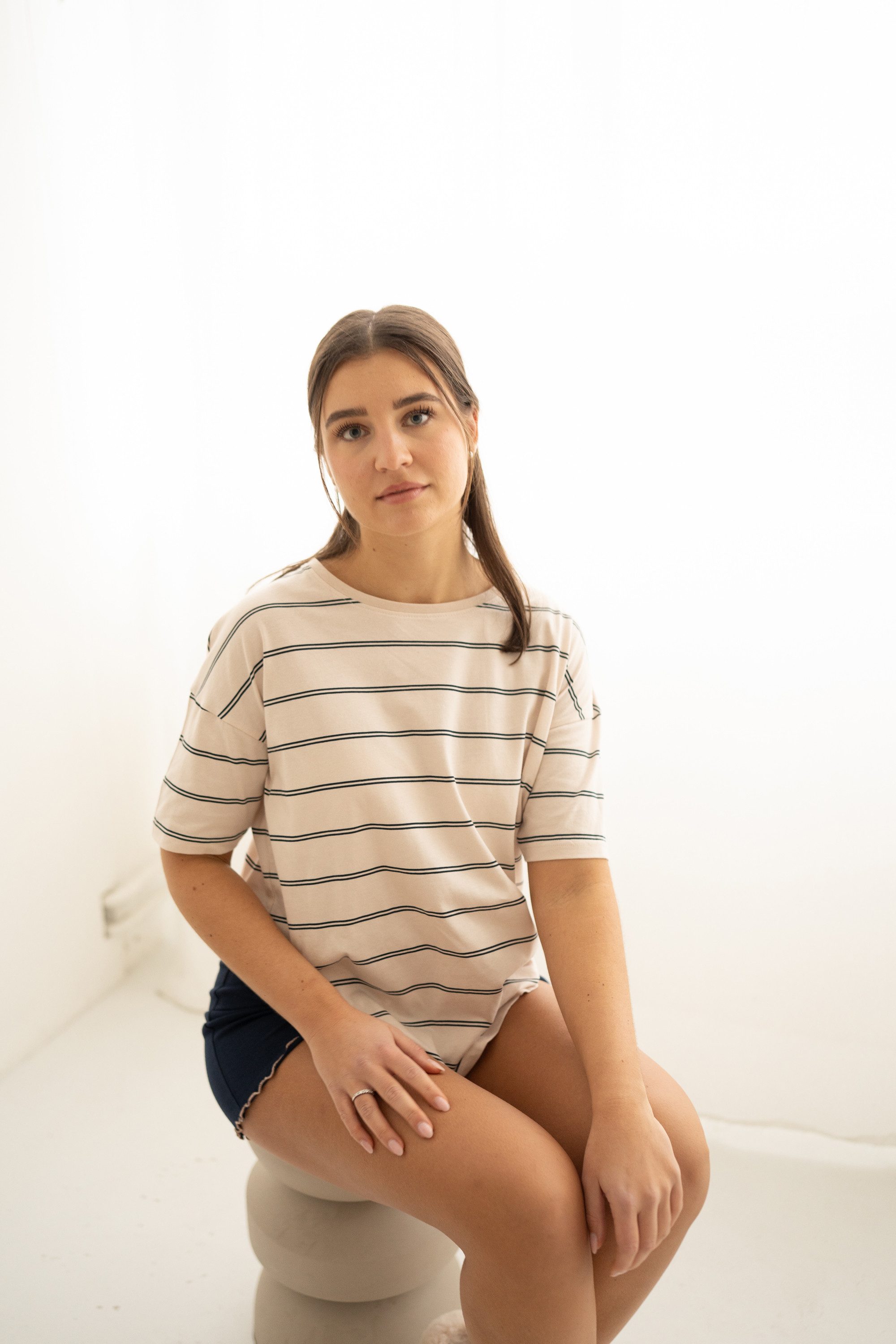 By Louise Pyjamaoberteil Sleep Chic (Packung, 1-tlg., 1-teilig) Damen Pyjamaoberteil Kurzarm Baumwolle T-Shirt