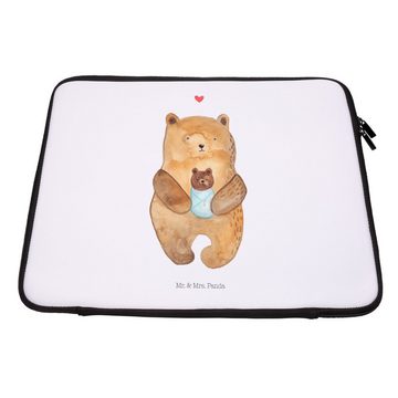 Mr. & Mrs. Panda Laptop-Hülle 20 x 28 cm Bär Baby - Weiß - Geschenk, Neffe, Teddy, Notebook-Reisehü, Wasserabweisend