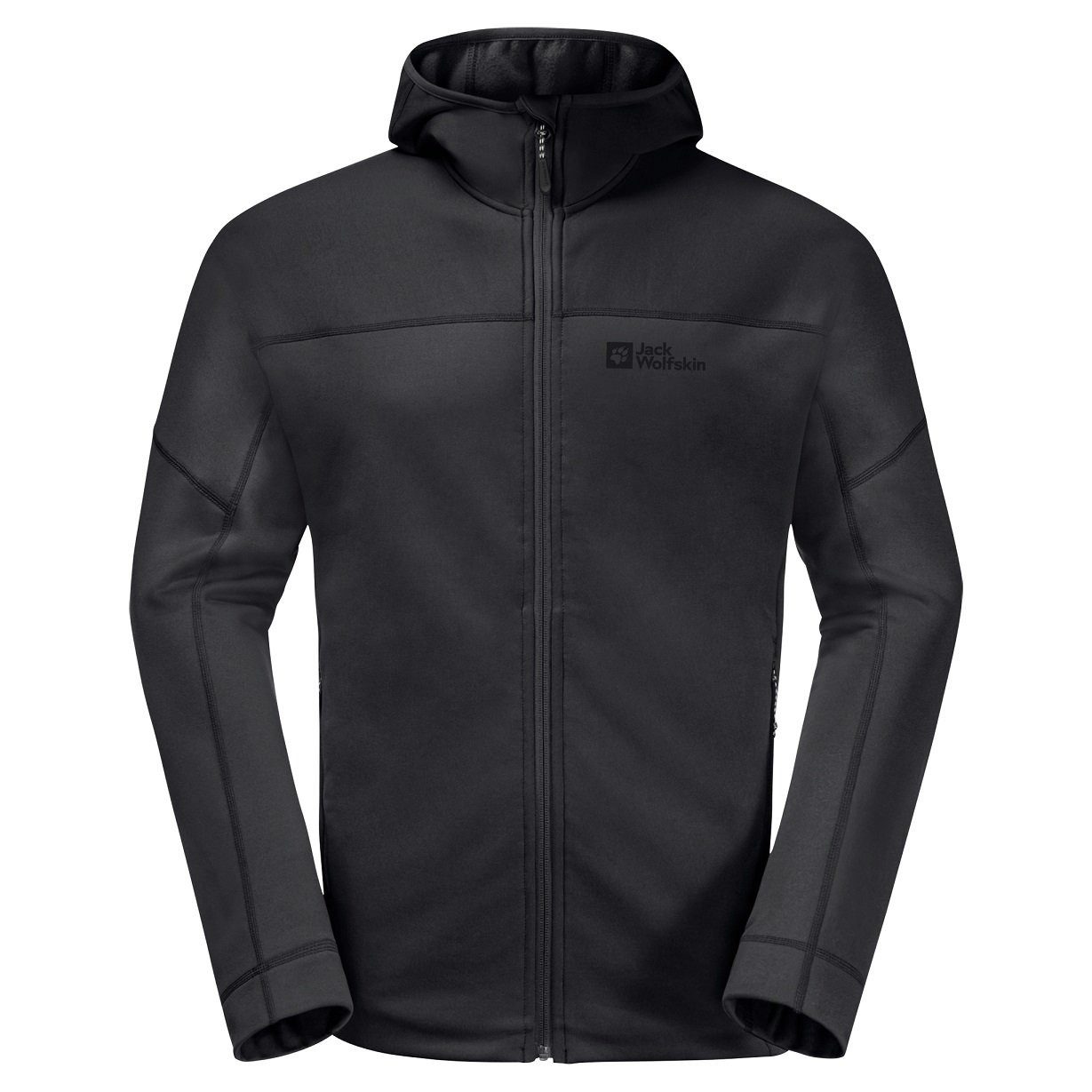 Fleecejacke Hirschberg Hooded Fullzip schwarz Herren