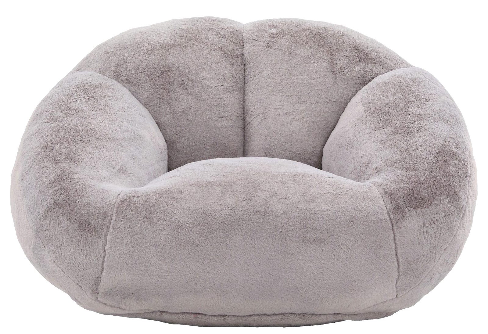 LVHOM Sitzsack 100x90x57cm Kunstfell, Einzelsofa,Blütenblatt-/Muscheldesign,flauschig (Komfortable Memory-Schaum-Füllung, ergonomisches Design, rutschfeste Unterseite, Belastbarkeit bis 150 kg, kein Aufbau erforderlich,auch als Dekoration), ideal für Wohnzimmer/Lounges/Arbeitszimmer/Schlafzimmer/ Homeoffices