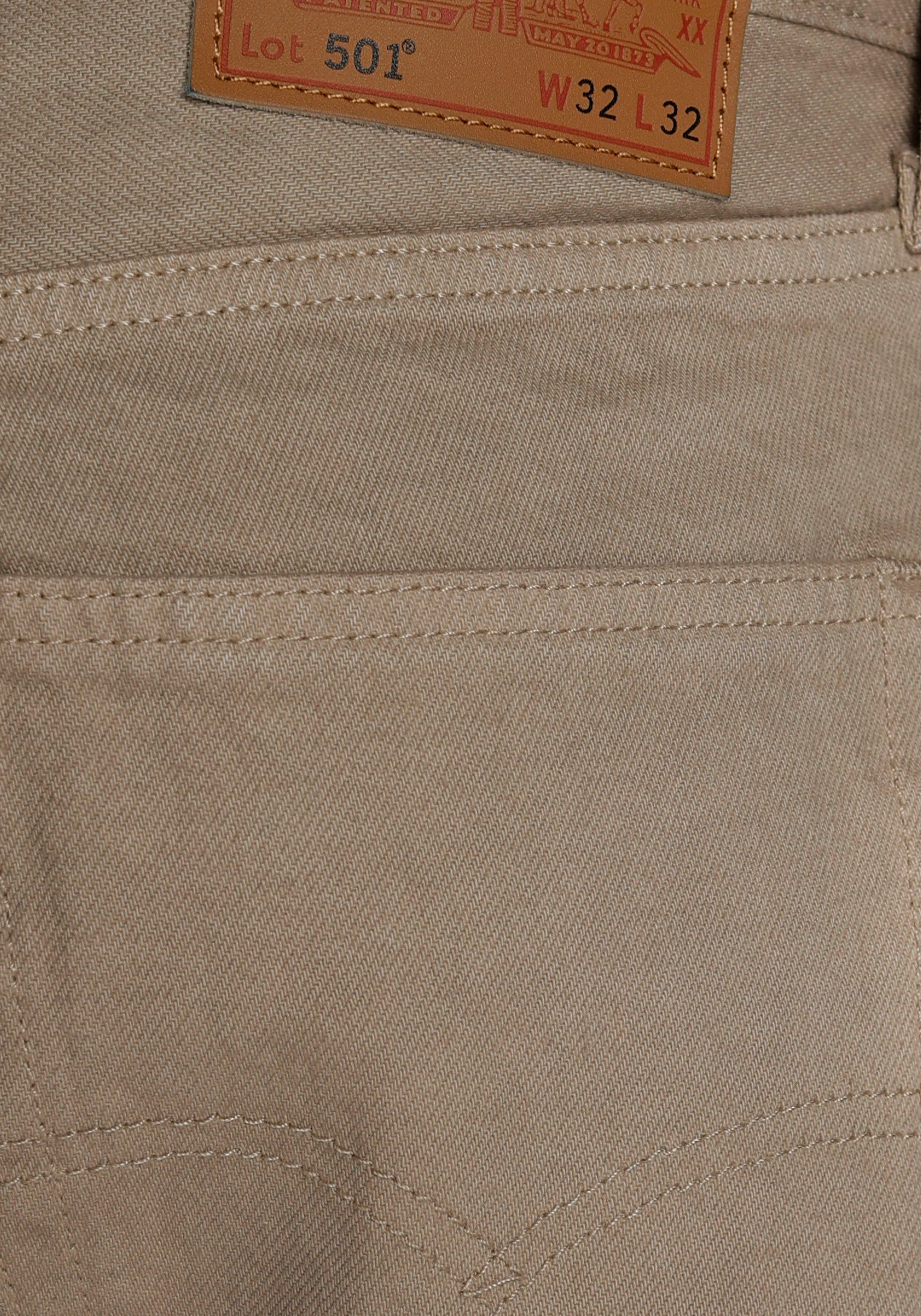 mit TAN Levi's® 5-Pocket-Jeans ORIG Markenlabel VI'S 501 GARMENT DYE