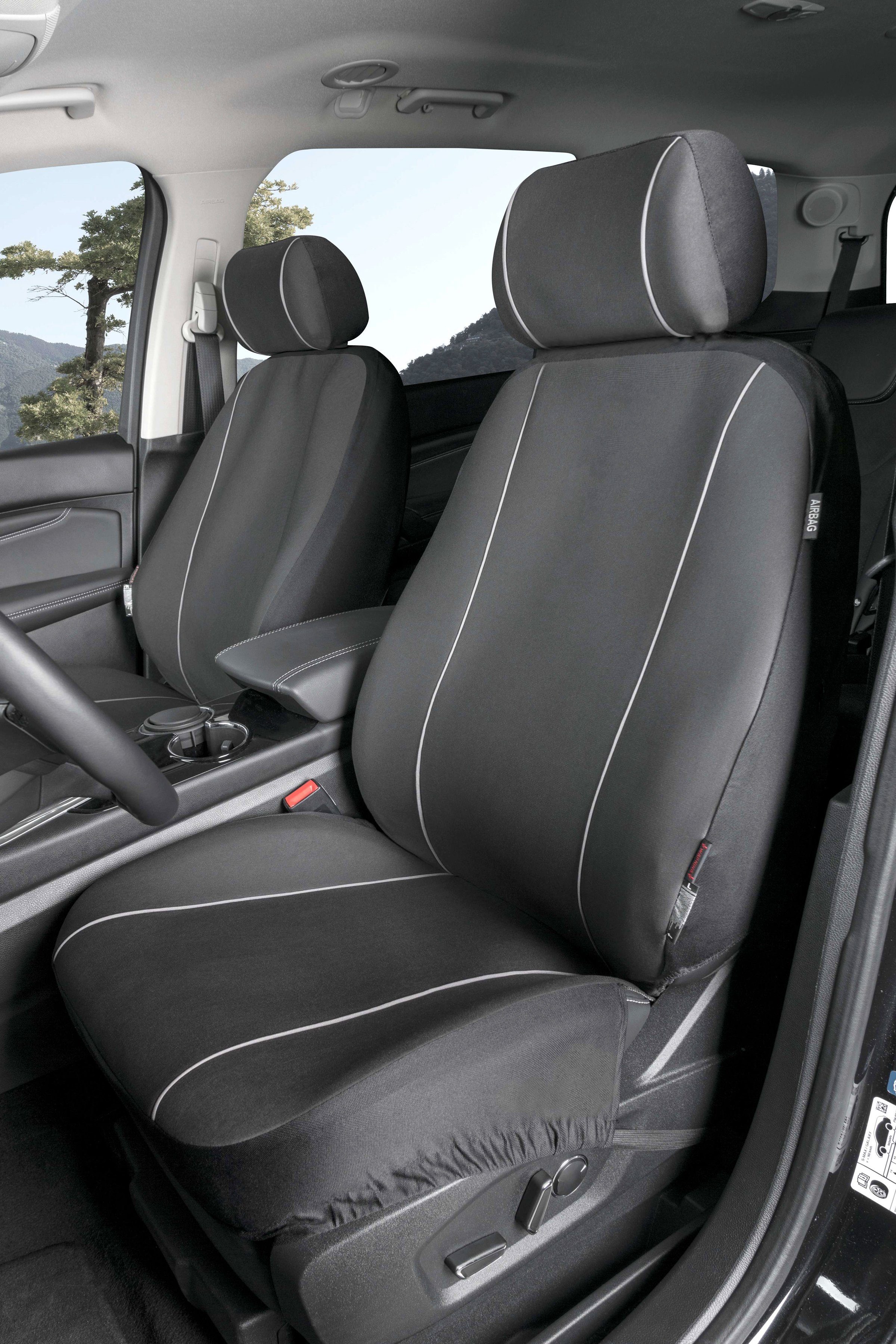 WALSER Autositzbezug »Aversa«, (2 Einzelsitzbezüge für Normalsitze),  passgenau für VW Golf VII Comfortline 08/2012-Heute auf Raten