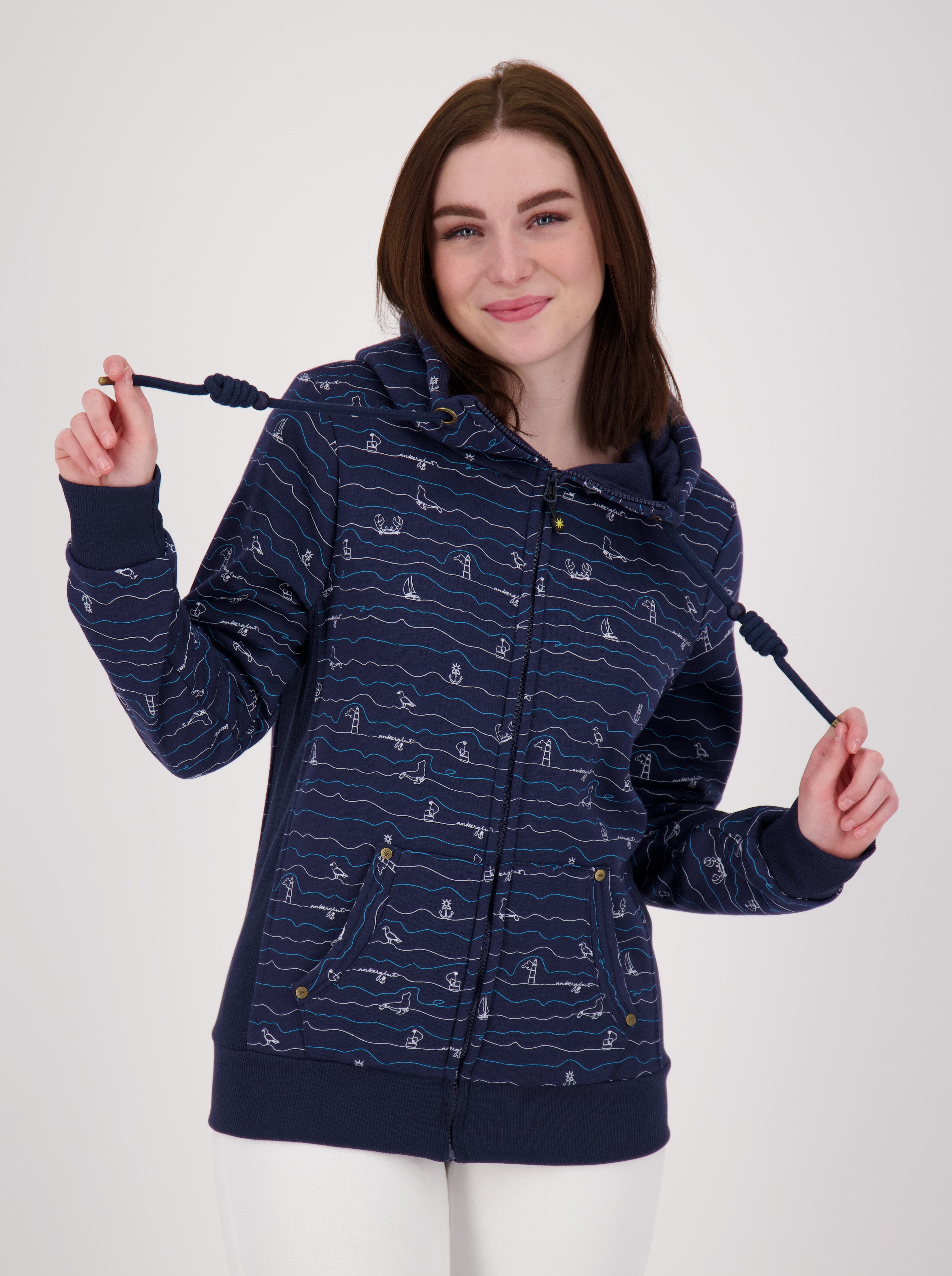 DEPROC Active Kapuzensweatjacke #ankerglutwelle Women NEW CS auch in Großen Größen erhältlich