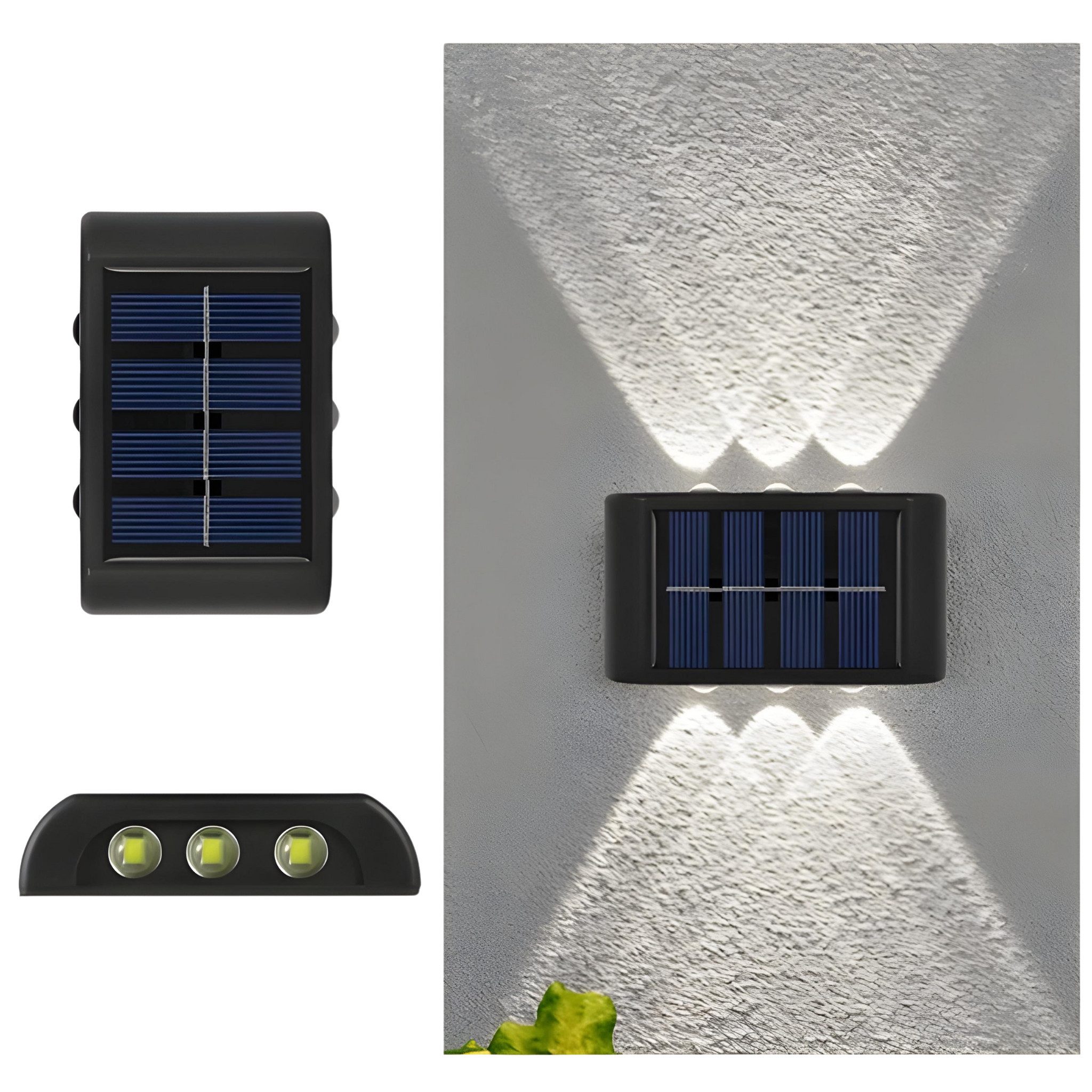 HS.SUPPLY LED Außen-Wandleuchte Solar LED Wandleuchte Außen wasserdicht – U günstig online kaufen