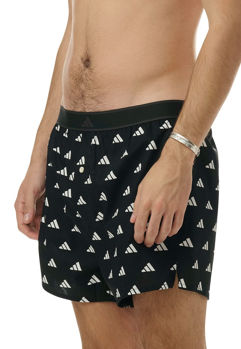 adidas Sportswear Trunk Active Woven (2er Pack) lockere Passform, Knopfleiste, elastischer Bund, Webqualität