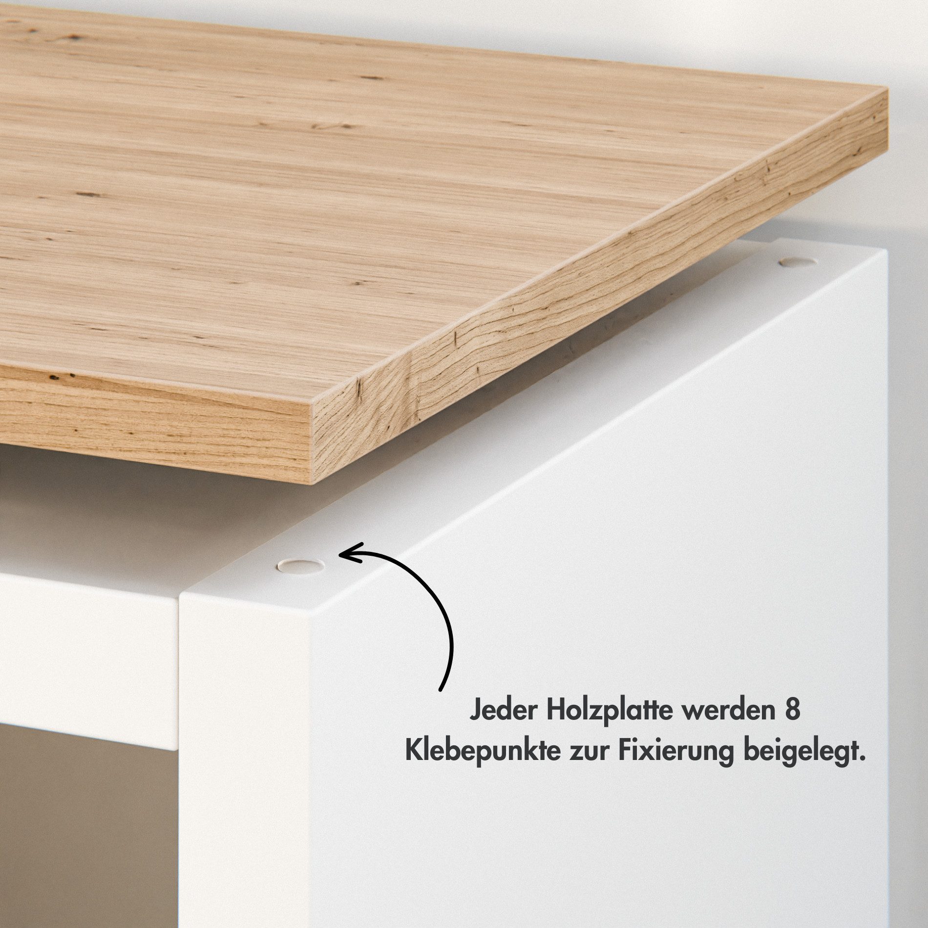 Clutter Cover Abdeckplatte für Kallax Regal, (zum Auflegen, Deckplatte), Holzplatte Artisan Eiche