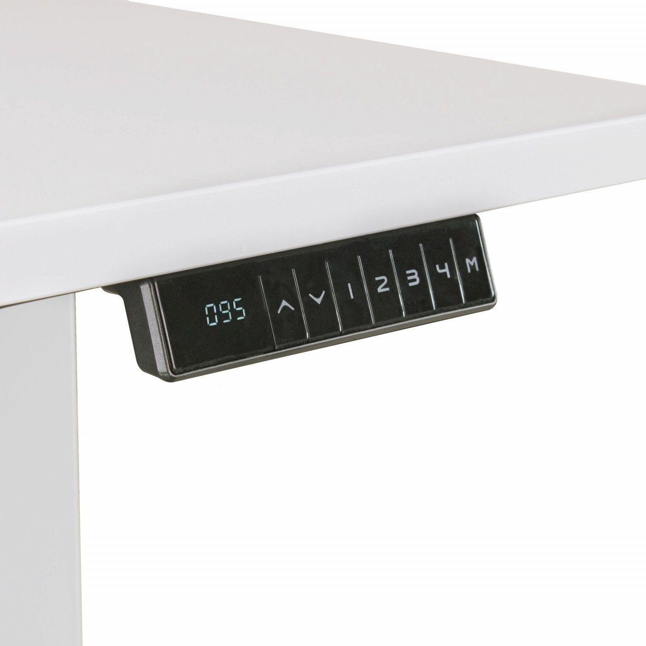 Tischgestell Schreibtisch elektrisch furnicato höhenverstellbares mit Funktion silber Gestell Memory