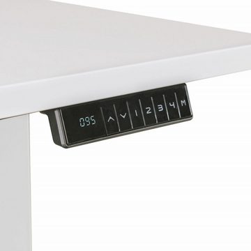 furnicato Schreibtisch elektrisch höhenverstellbares Tischgestell silber Gestell mit Memory Funktion