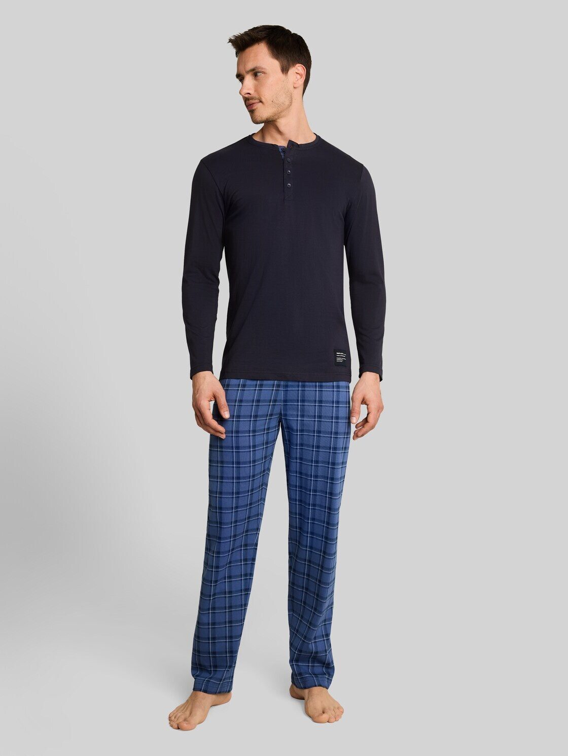 TOM TAILOR Pyjama Unterwäsche Pyjama-Set mit Karomuster