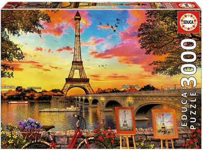 Educa Puzzle »SONNENUNTERGANG IN PARIS«, 3000 Puzzleteile