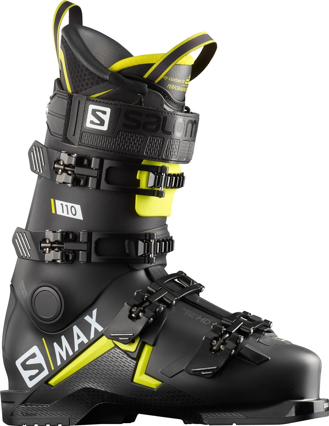 Salomon ALP. BOOTS S/MAX 110 Black/Acid Gre BLACK/ACID GREEN/WHITE Skischuh