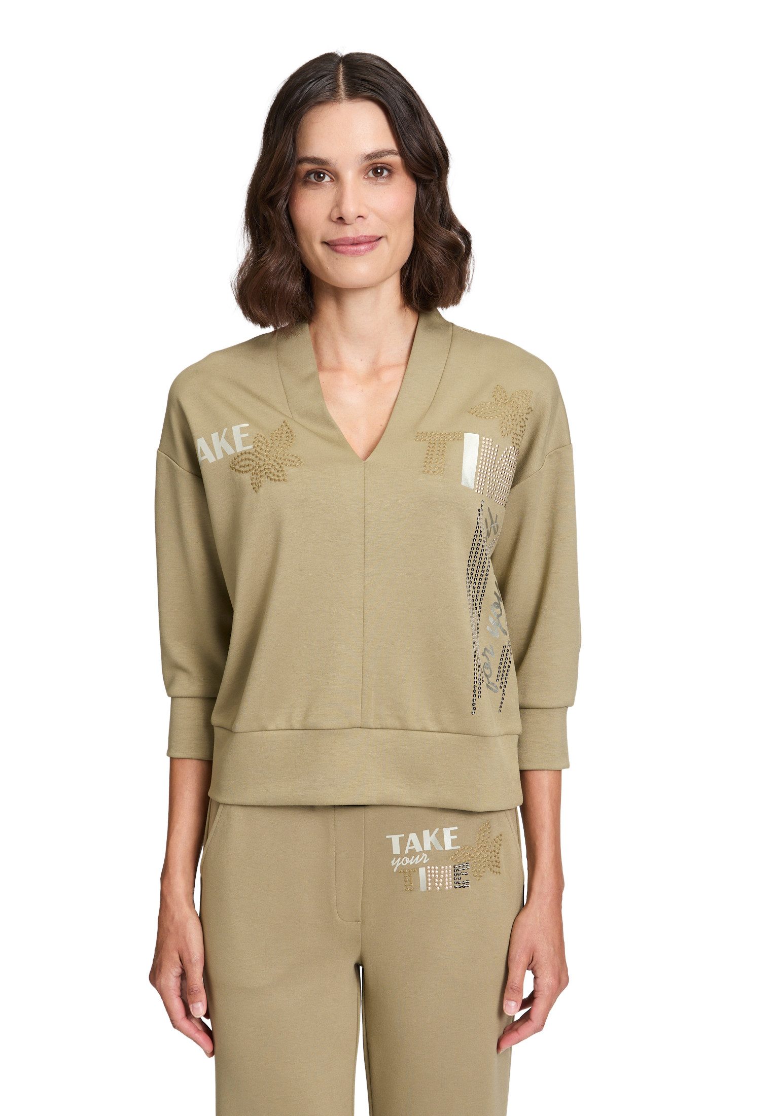 Sweatshirt Betty Barclay Damen Sweatshirt mit V-Ausschnitt