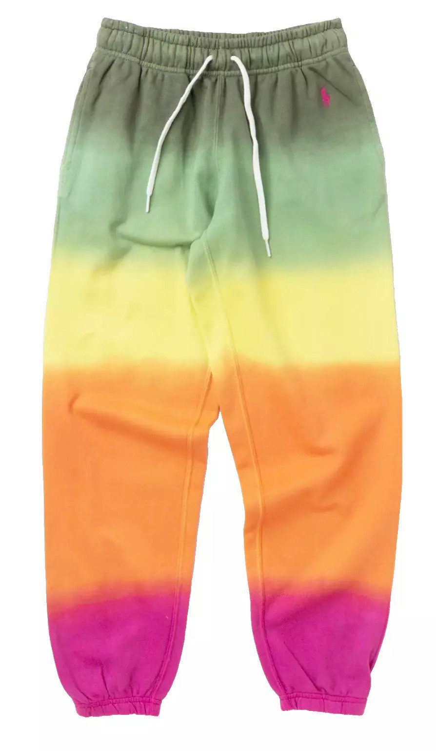 Polo Ralph Lauren Sweathose Fleece Jogginghose Hose Ombré-Tie-Dye-Muster, Baumwollfrottee-Qualität, Elastischer Bund