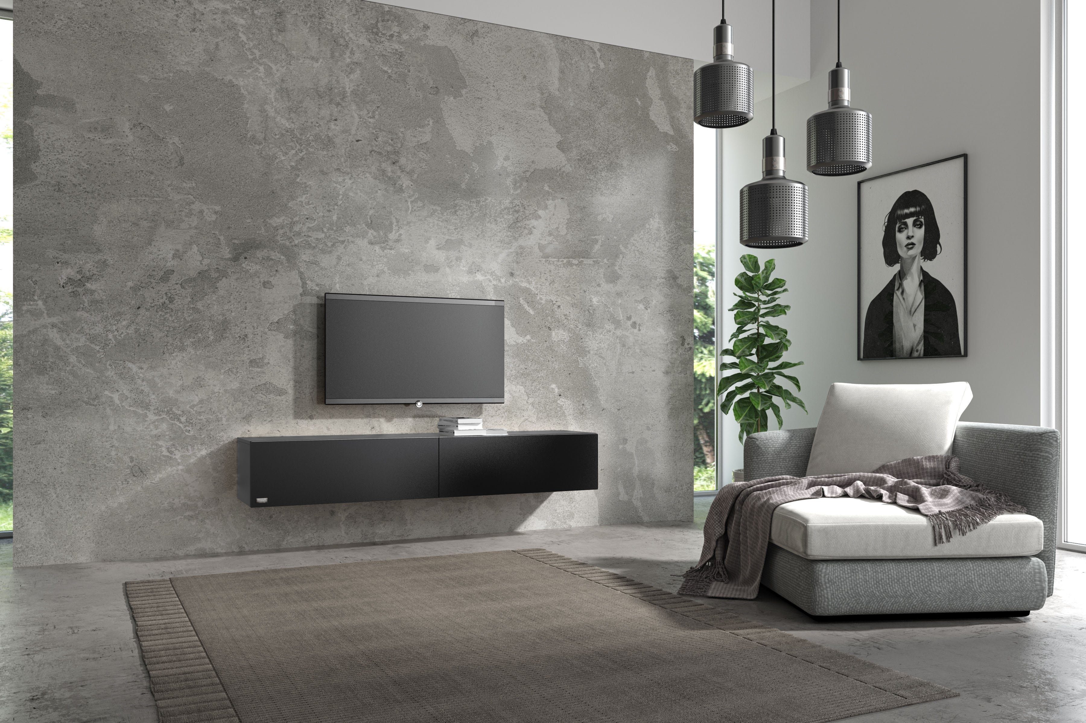 Wuun TV-Board Wuun® Somero Lowboard Tv-Board Wohnwand hängend günstig online kaufen
