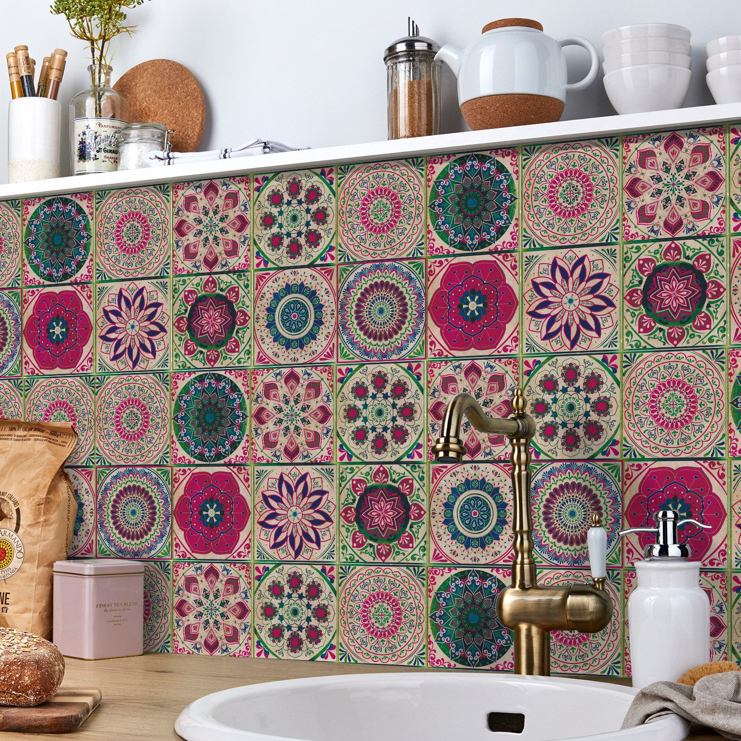 Coonoor Küchenrückwand 24pcs Praktische Selbstklebende Küchenrückwand günstig online kaufen