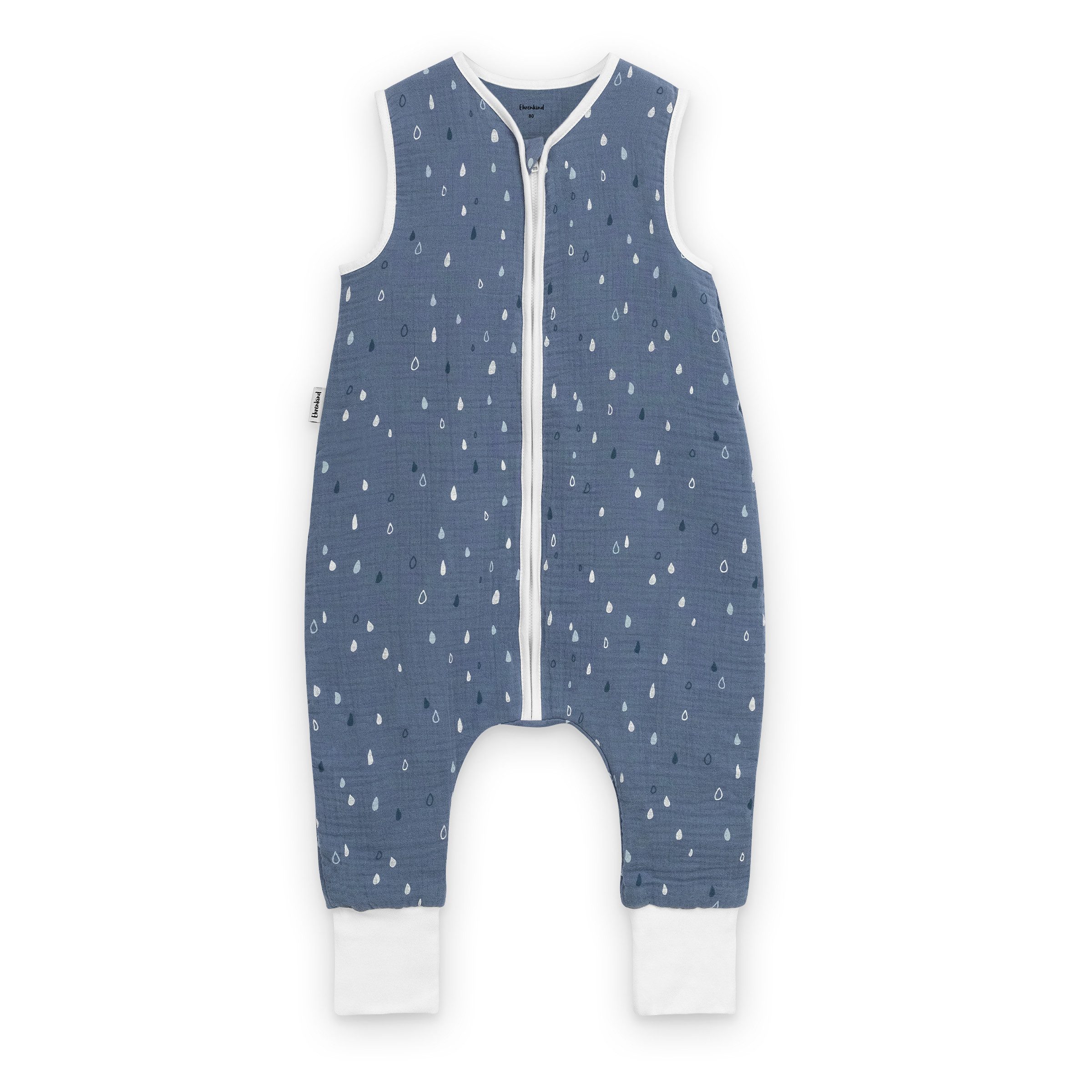 Babyschlafsack Sommer 0.5 TOG aus Musselin, Premium Schlafsack mit Füßen