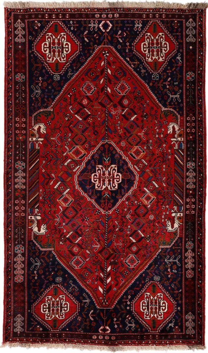 Orientteppich Shiraz 167x279 Handgeknüpfter Orientteppich / Perserteppich, Nain Trading, rechteckig, Höhe: 10 mm