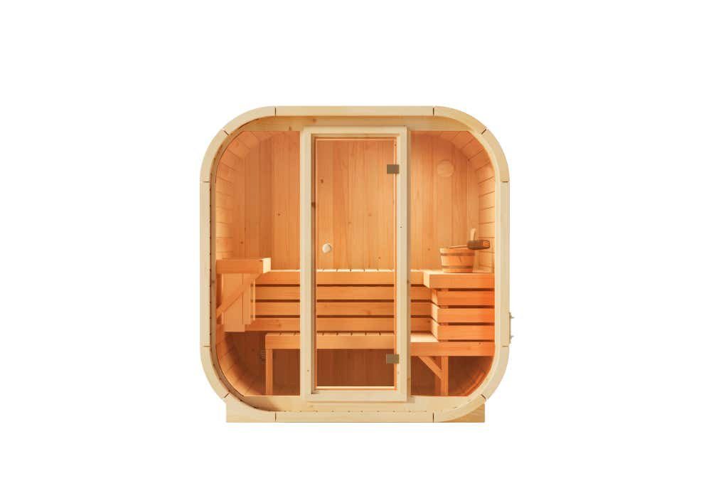 FinnTherm Sauna Innensauna Ellipso M, BxTxH: 196 x 119 x 203 cm, 42 mm