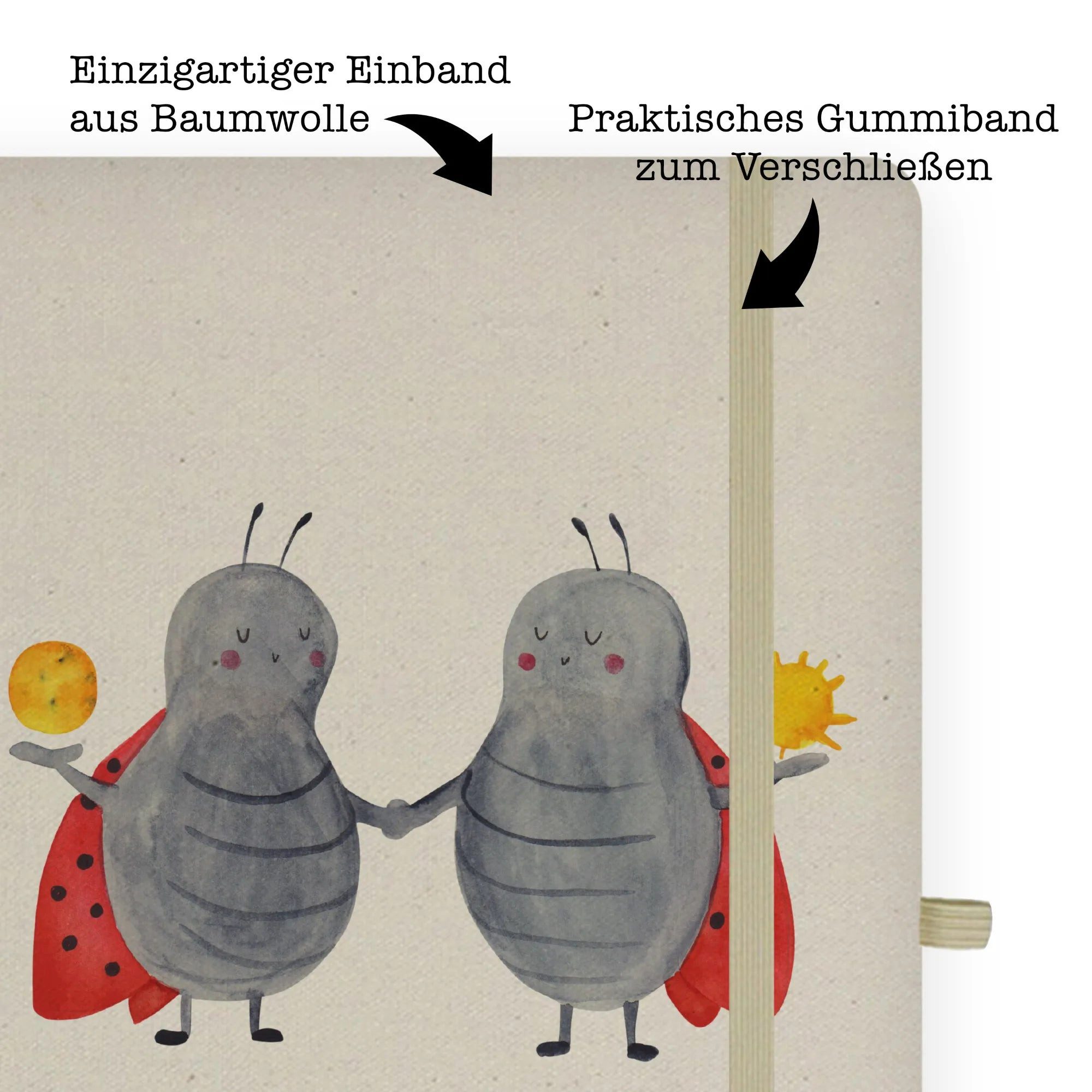 Thumbnail - Mr. & Mrs. Panda Notizbuch Sternzeichen Zwilling - Transparent - Geschenk, Astrologie, Zwillings Mr. & Mrs. Panda, Echte...