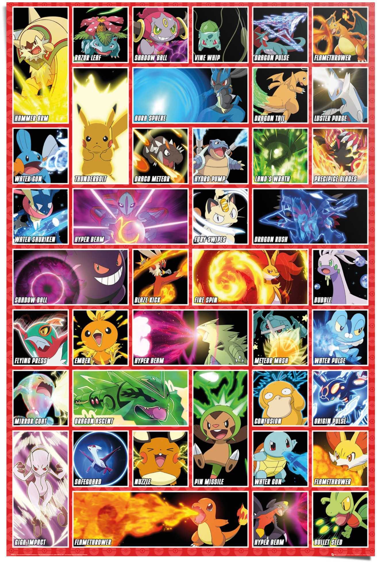 Reinders! Poster Poster Pokemon, Comic (1 St), Qualitätsprodukt - Unsere  Poster werden ausschließlich in Europa hergestellt