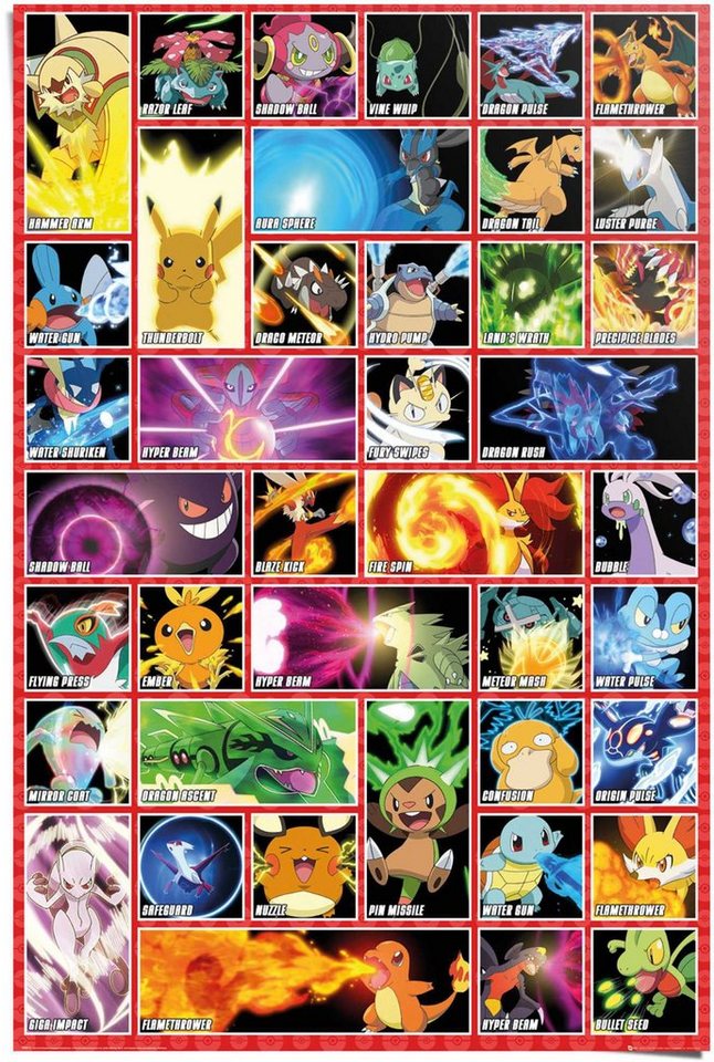 Reinders! Poster Poster Pokemon, Comic (1 St), Qualitätsprodukt - Unsere  Poster werden ausschließlich in Europa hergestellt