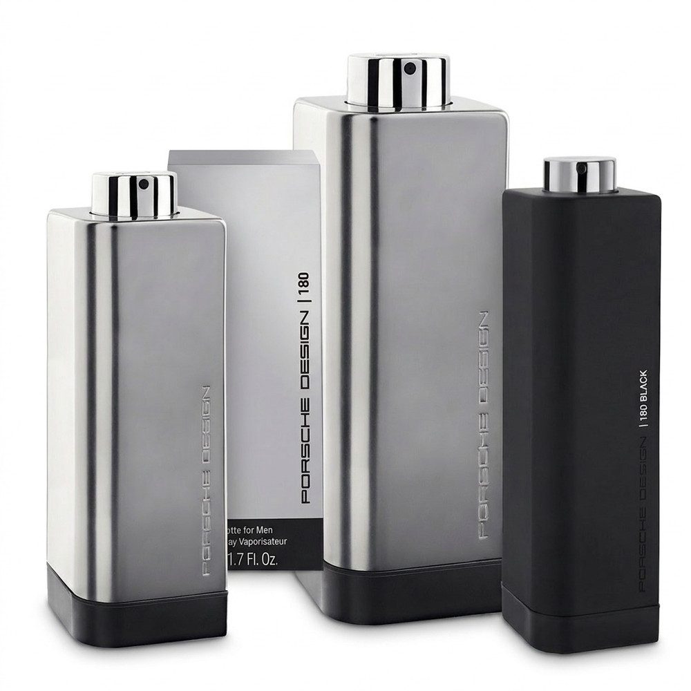 Porsche Eau de Toilette Porsche Design 180 Silver und Black Herrenduft Trio Set, Kombination aus drei modernen Porsche Design Herrendüften