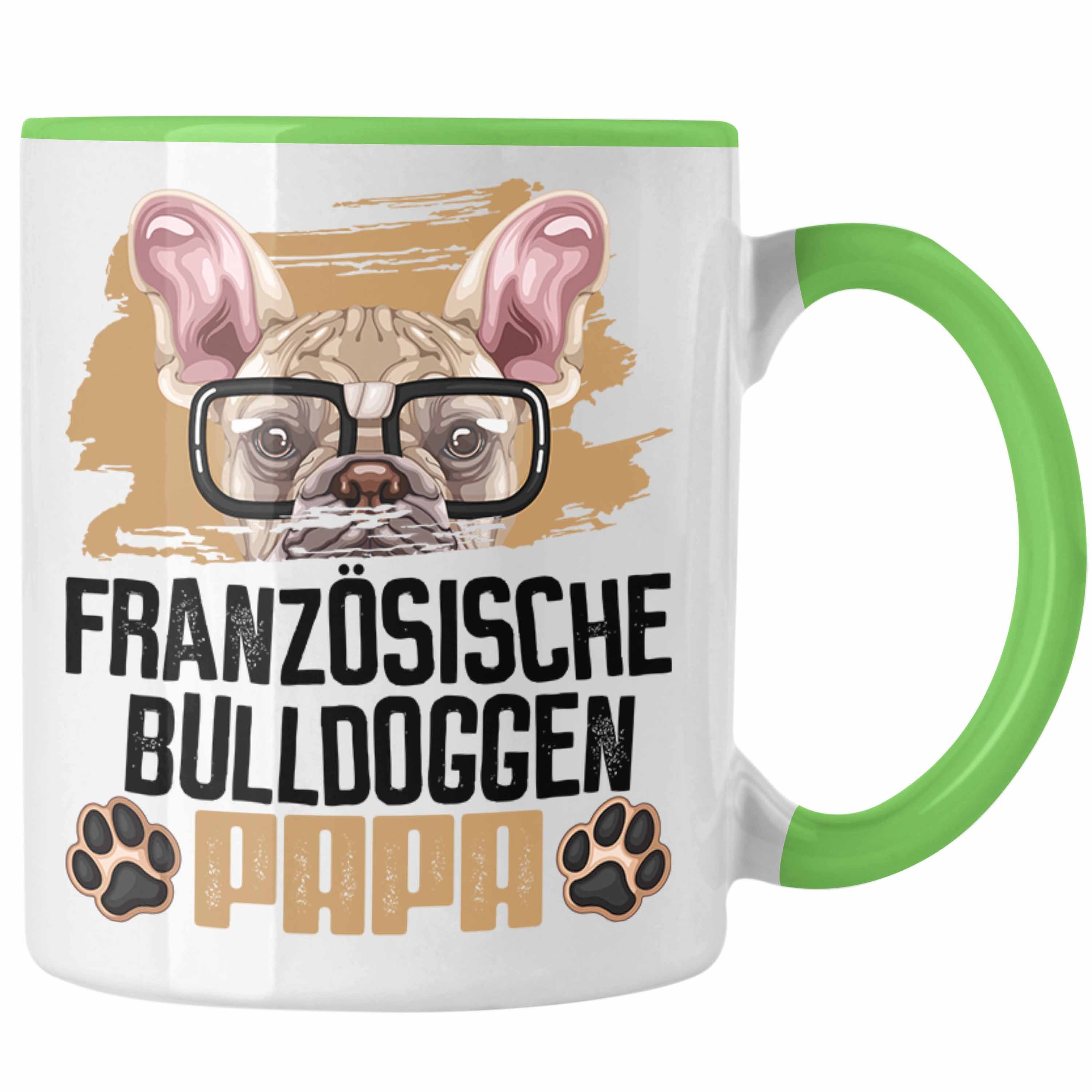 Trendation Tasse Französische Bulldogge Papa Besitzer Tasse Geschenk Lustiger Spruch Ge Grün