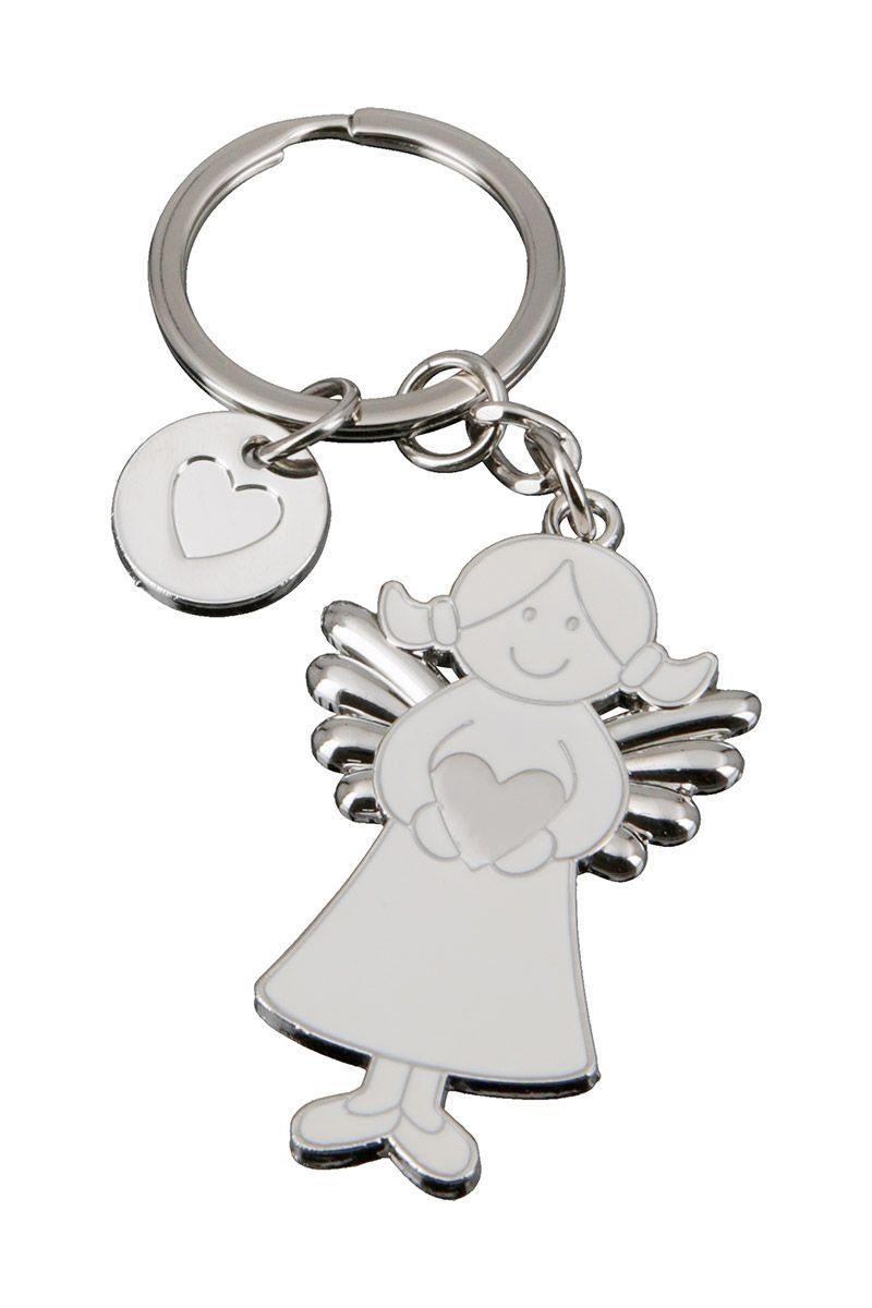 GILDE Schlüsselanhänger GILDE Schlüsselanhänger "Lucie",Schutzengel Glücksbringer Metall, silb