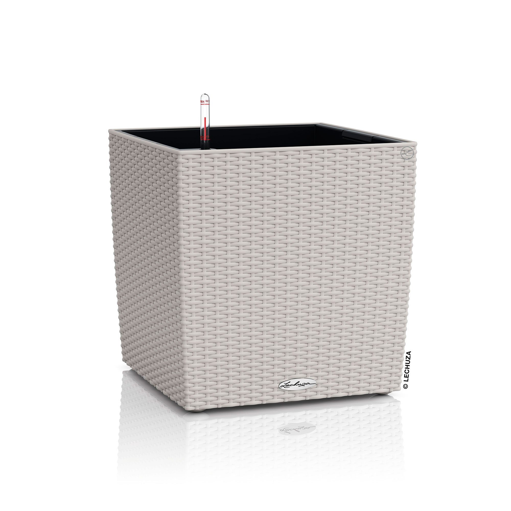 Lechuza® Pflanzkübel Lechuza Blumentopf groß Cube Cottage 30 lichtgrau