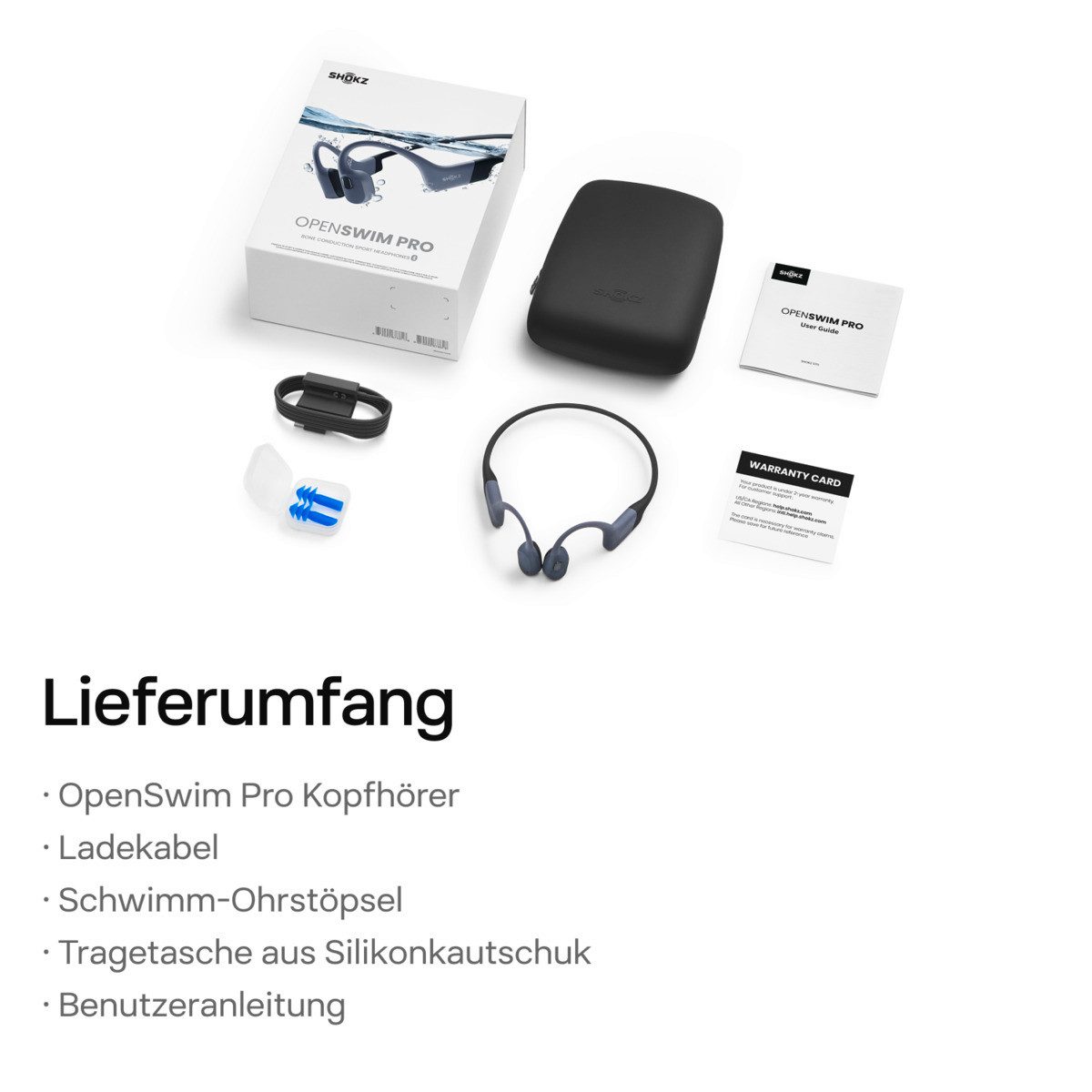 Shokz Shokz OpenSwim Pro Bluetooth-Kopfhörer (Freisprechfunktion, wasserfest)