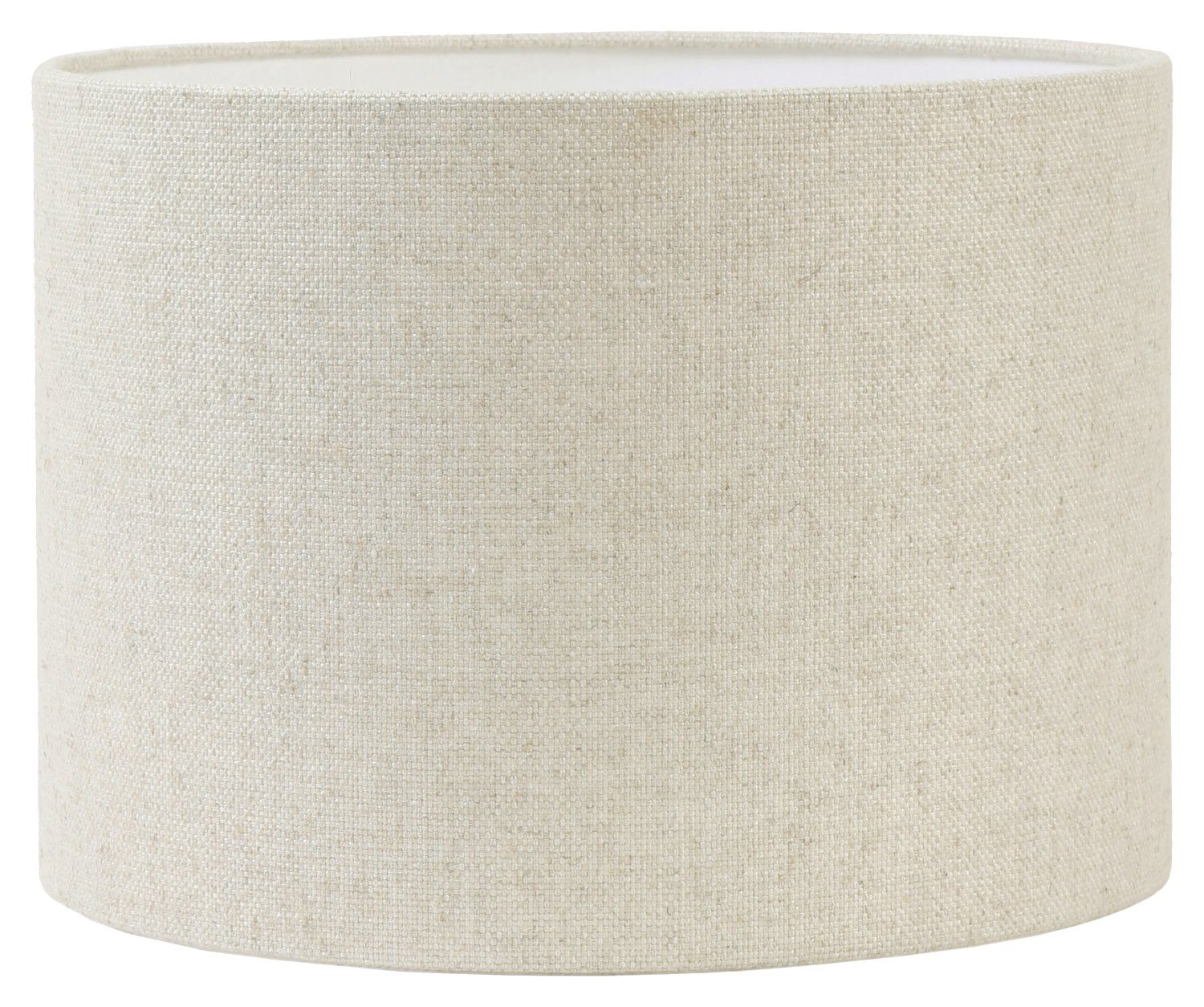 Light & Living Лампиschirm LIVIGNO, Ø 20 cm, Beige, Weiß, Stoff, PVC, Metallhalterung