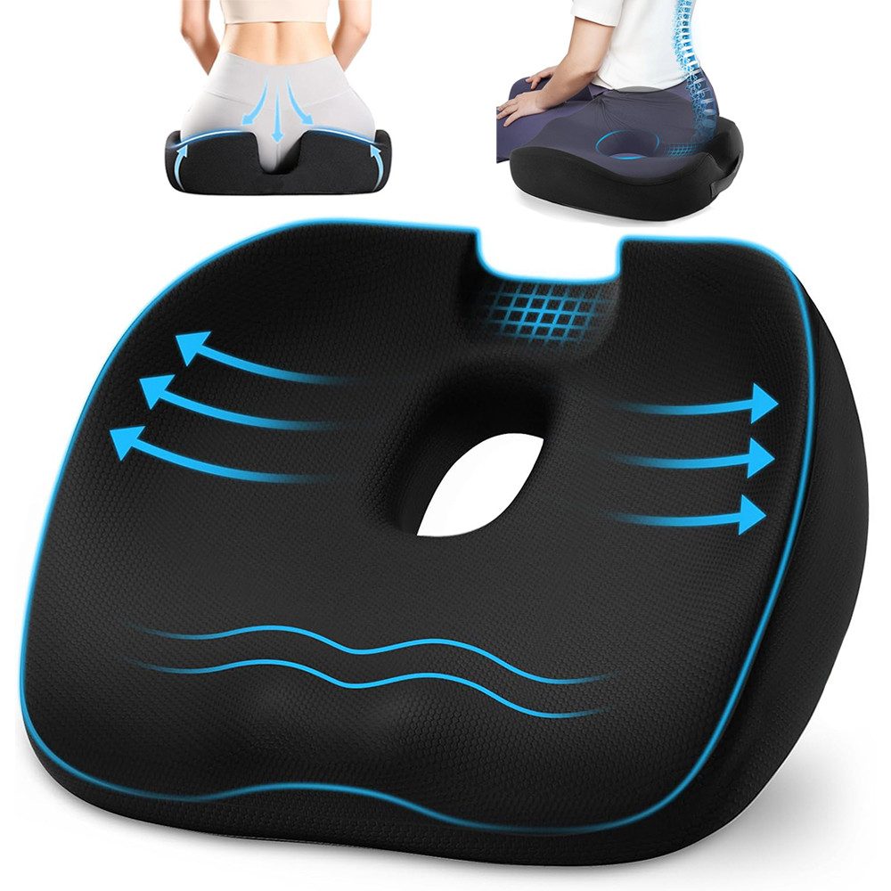 AFKSMILE Sitzkissen Sitzkissen Orthopädisch, Ergonomisches Hämorrhoiden Sitzkissen, Steißbeinkissen Sitzring Steißbein entlastet & Sitzkomfort erhöht
