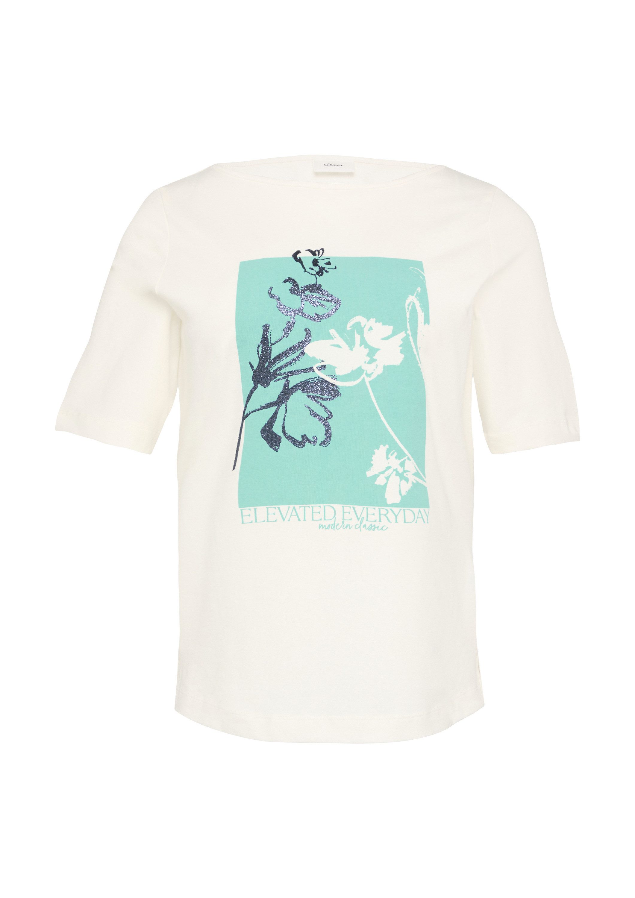 s.Oliver Kurzarmshirt T-Shirt Jerseyshirt mit Frontprint günstig online kaufen