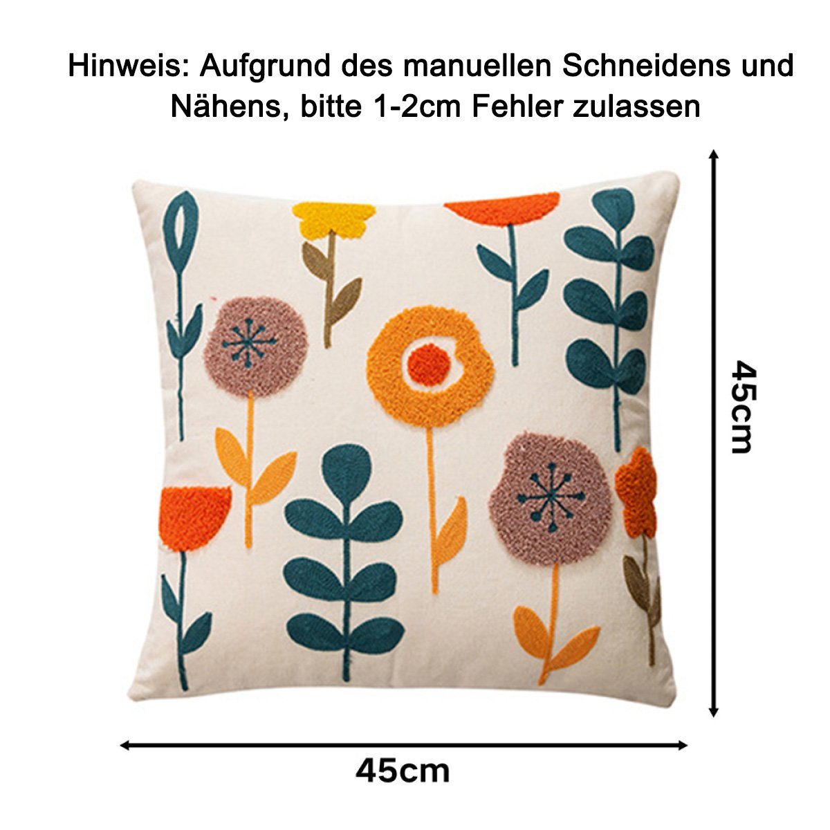 Houhence modernen Kissenbezug dekorativen Kissenbezüge floralen quadratischen Kissenbezügen, bunt(stil3)