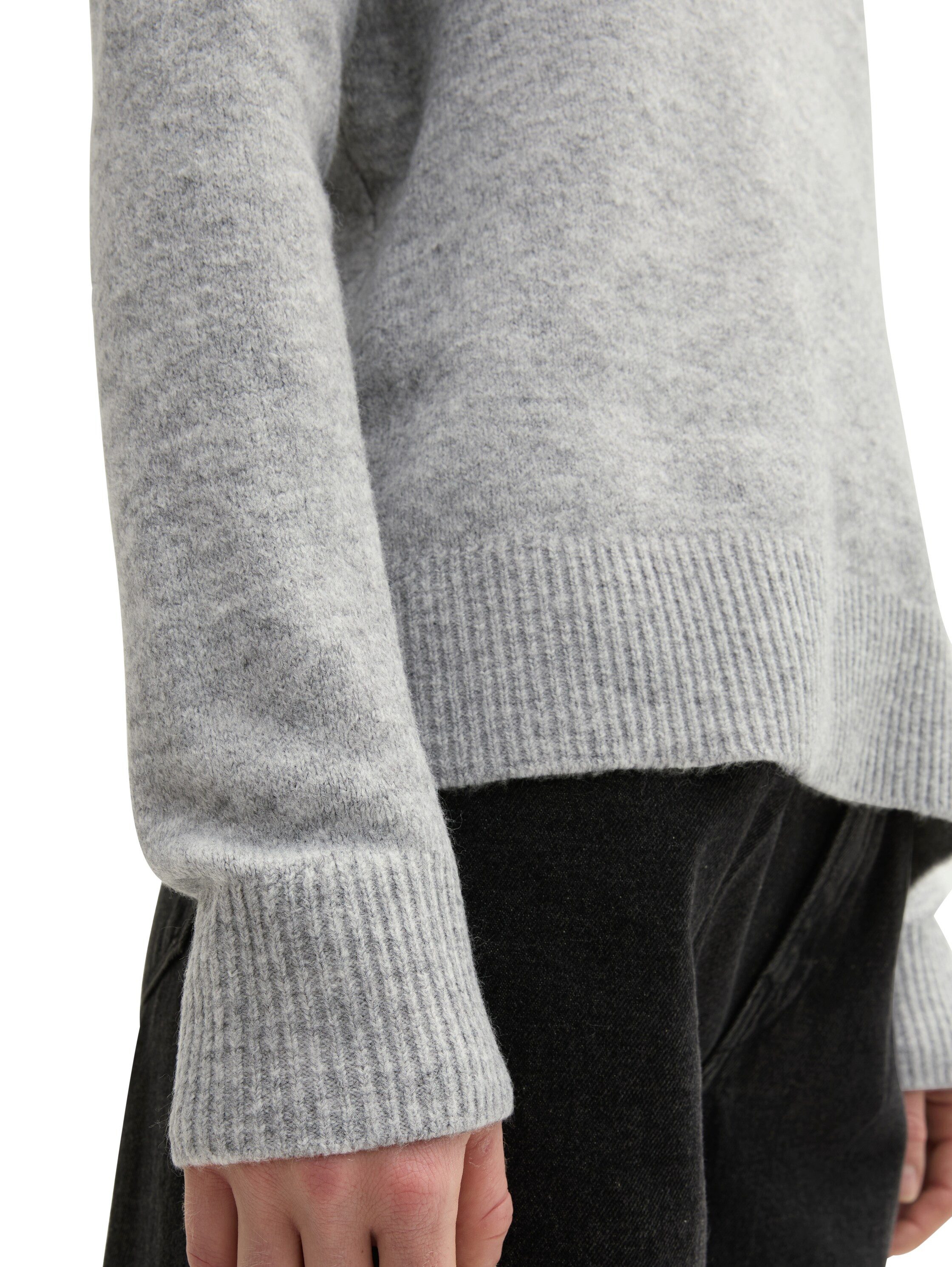 TOM TAILOR Denim Strickpullover mit extra langen Ärmeln