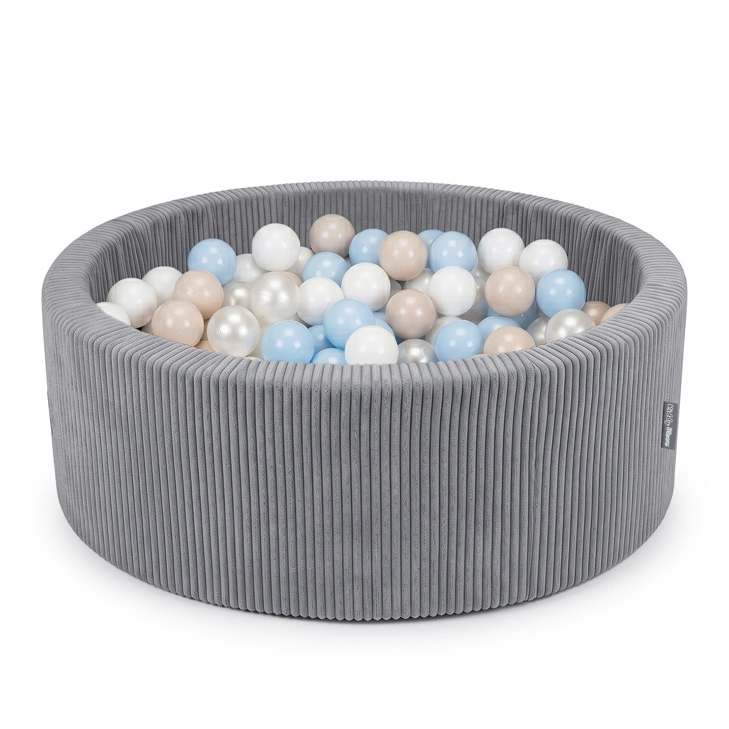 KiddyMoon Bällebad OK30AN, (Bällepool mit bunten Bällen, 200-tlg., Bällepool mit bunten Bällen, 200-tlg., Strukturierter Rippbezug), Made in Europe
