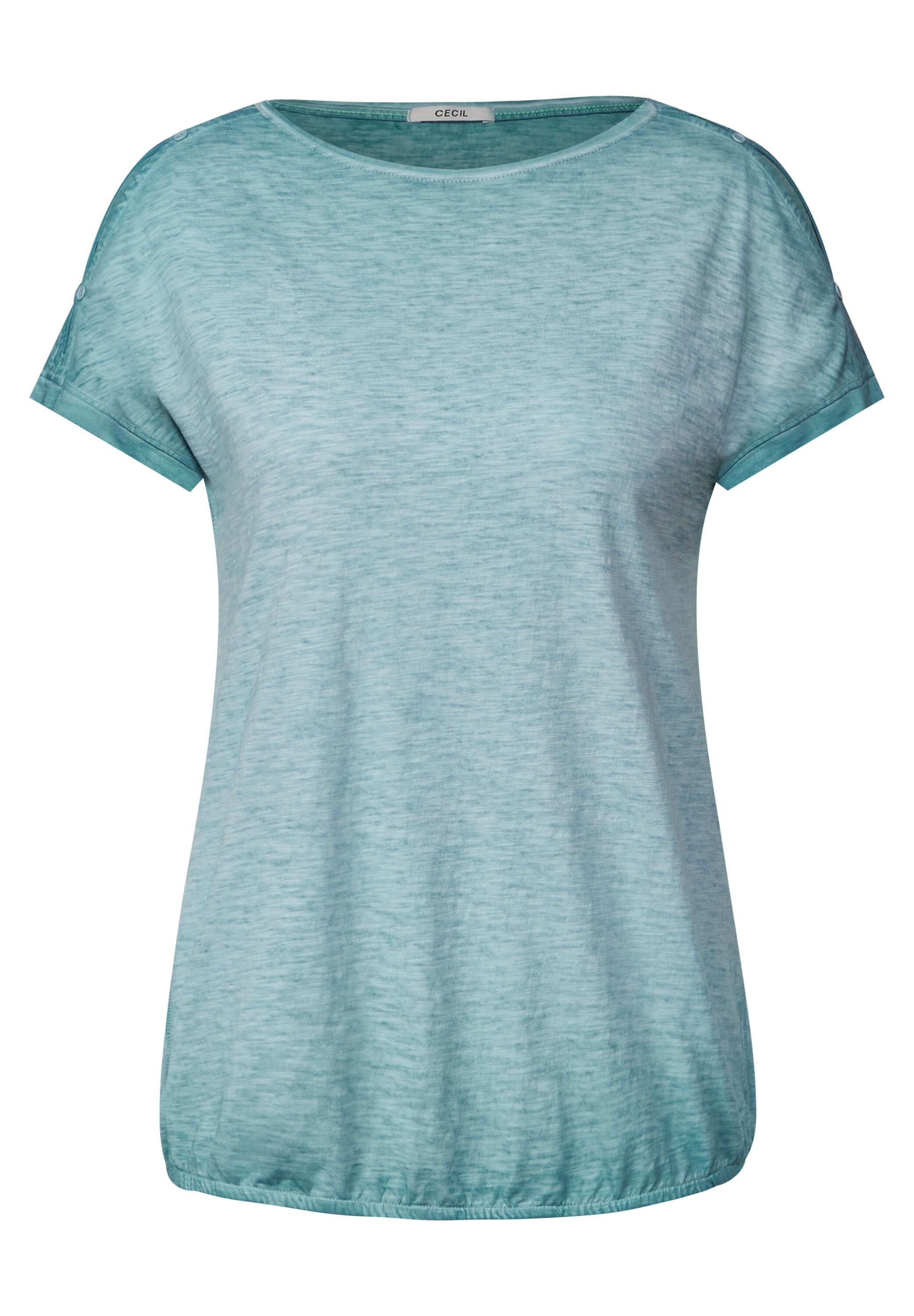Cecil T-Shirt mit pool aqua blue Flammgarn