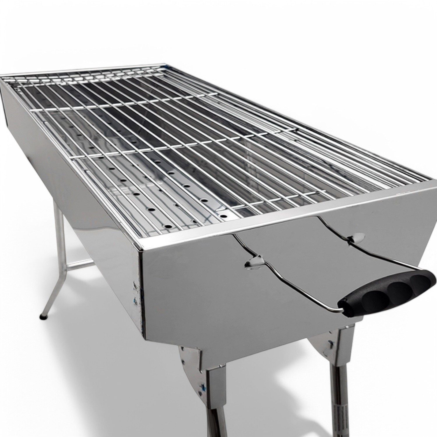 Grillpeter Holzkohlegrill Mangal Kairat Schaschlikgrill Edelstahl rostfrei Grill mit Grillrost