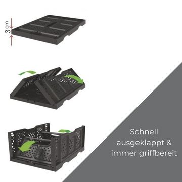 GarPet Klappbox Klappbox klappbar Einkaufs Korb Kiste Falt Stapel Box Klappkiste