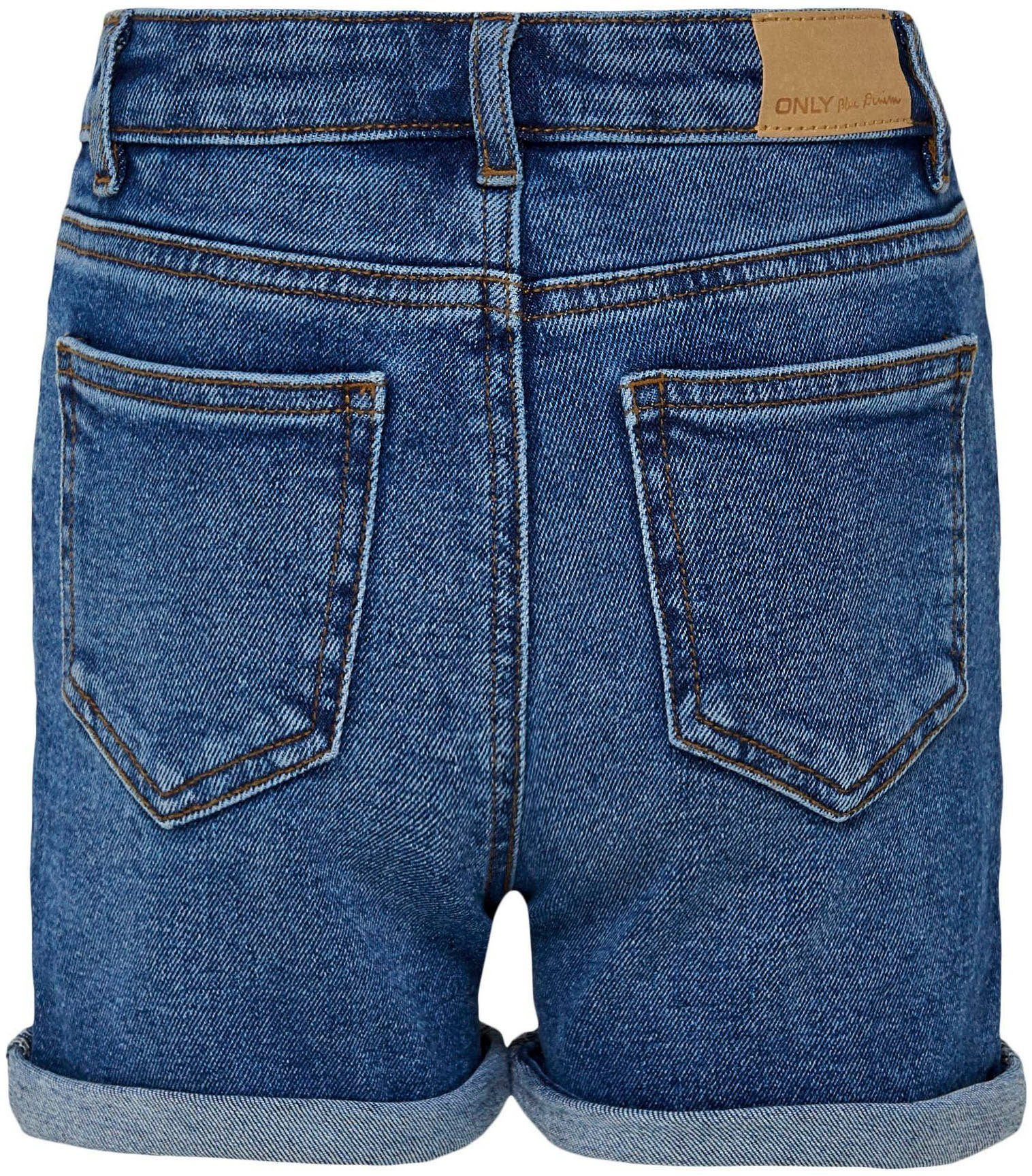 KIDS ONLY Jeansshorts KONPHINE, Schmale Saumaufschlag Form mit