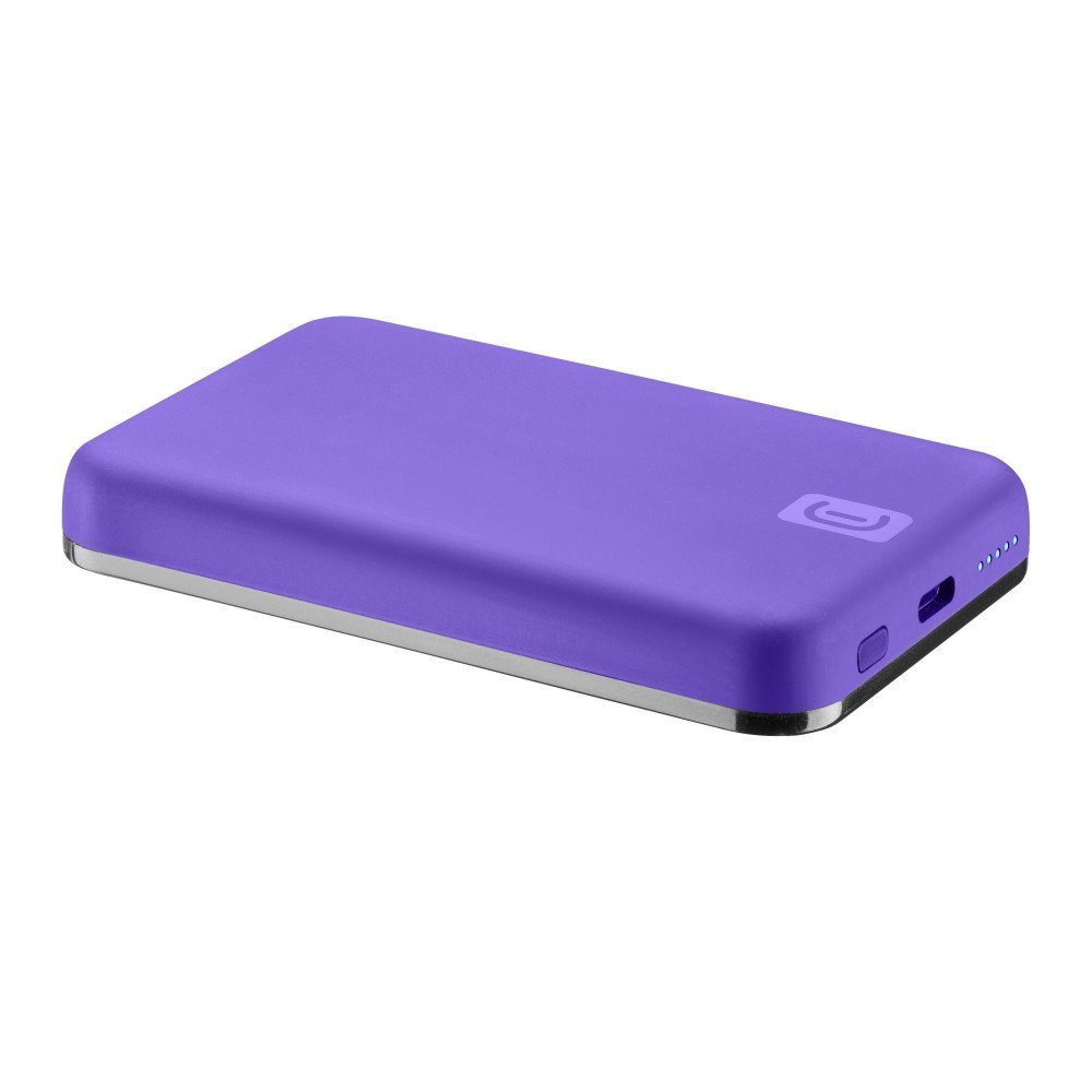 Cellularline MagSafe Wireless Powerbank MAG 5000 mAh Lila (60011) Solar Powerbank