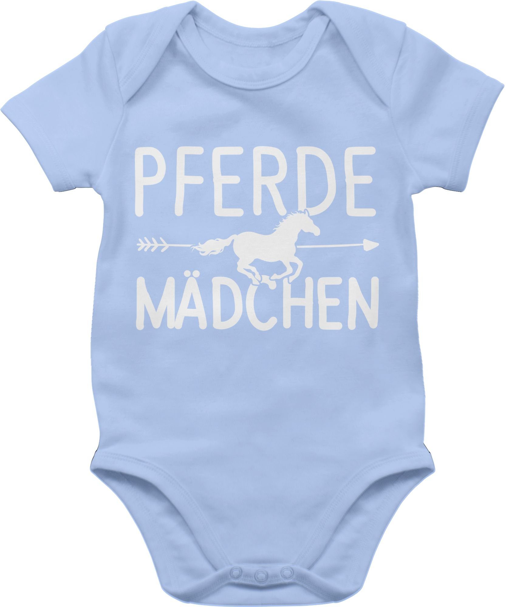 Shirtbody Mädchen Babyblau Pferd - Pferde Shirtracer 3 Pferdemädchen
